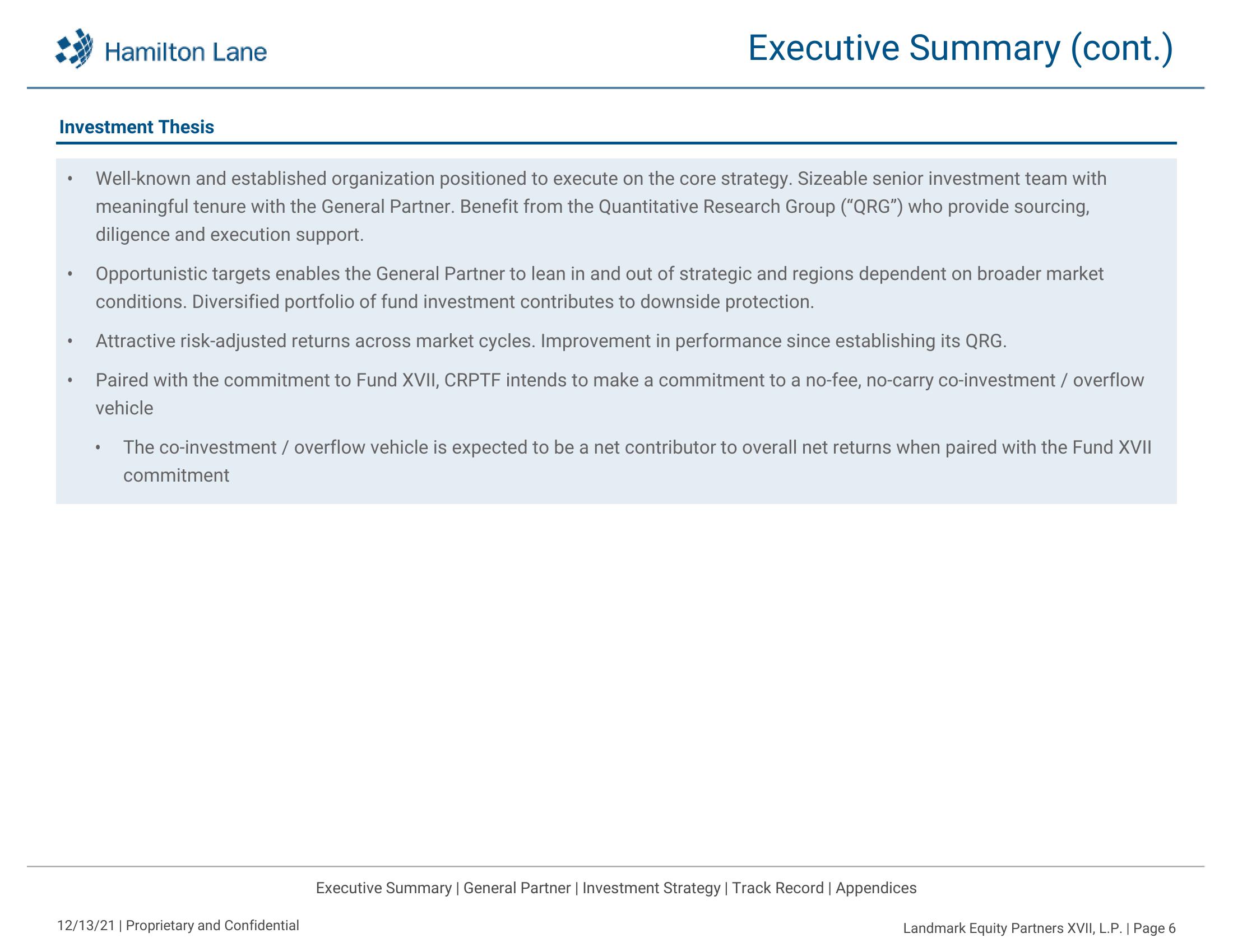 Landmark Equity Partners XVII, L.P. Recommendation Repor slide image #7
