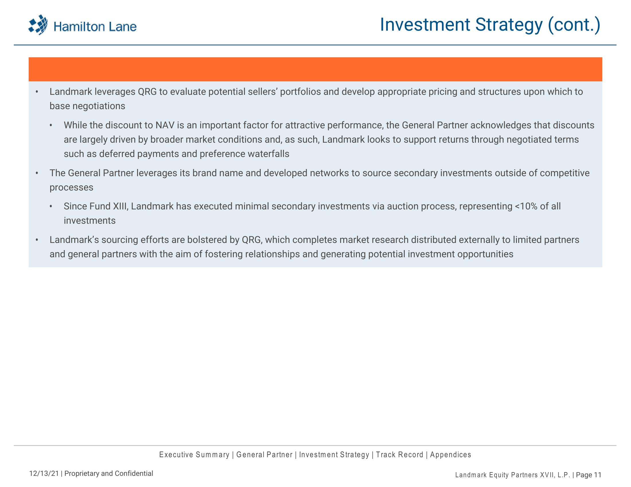 Landmark Equity Partners XVII, L.P. Recommendation Repor slide image #12