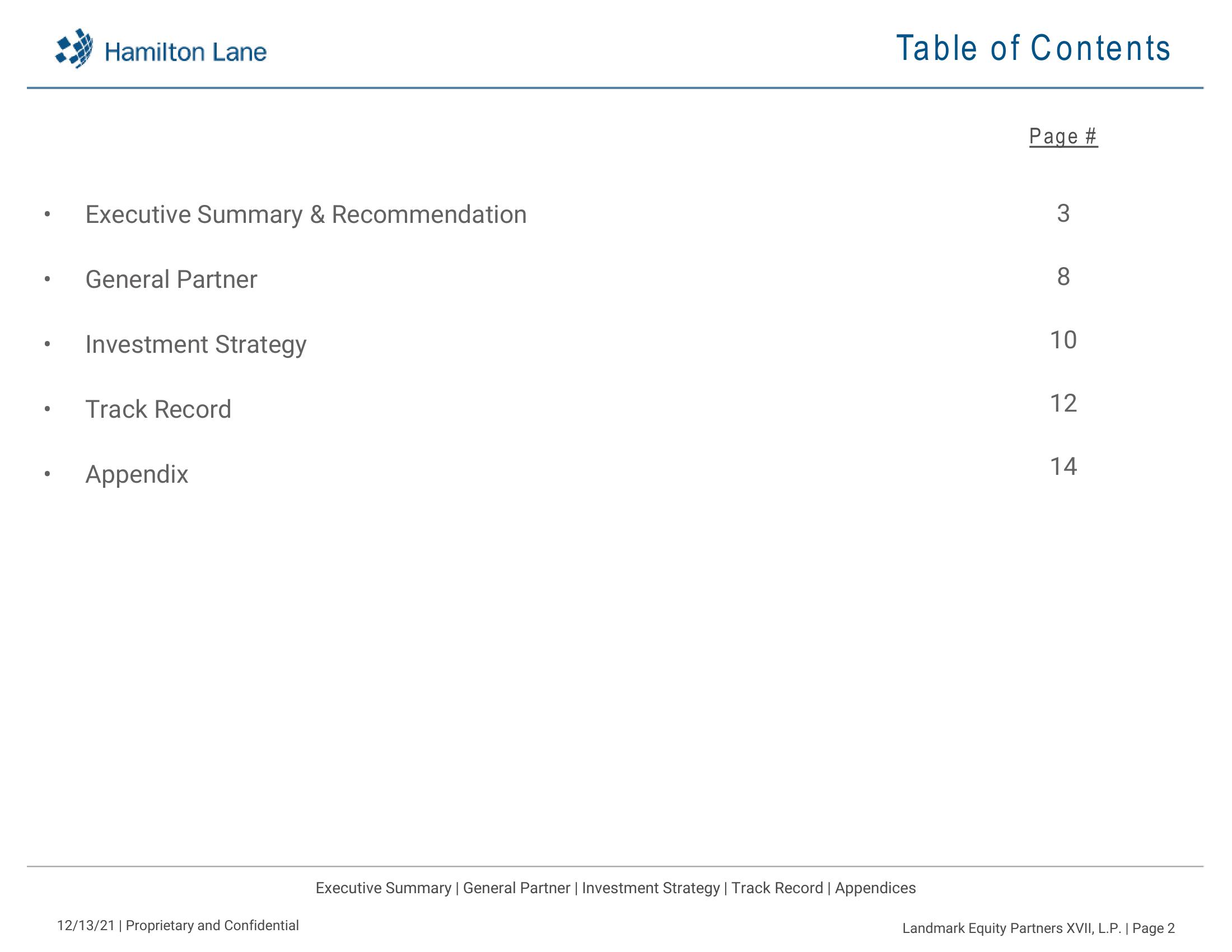 Landmark Equity Partners XVII, L.P. Recommendation Repor slide image #3