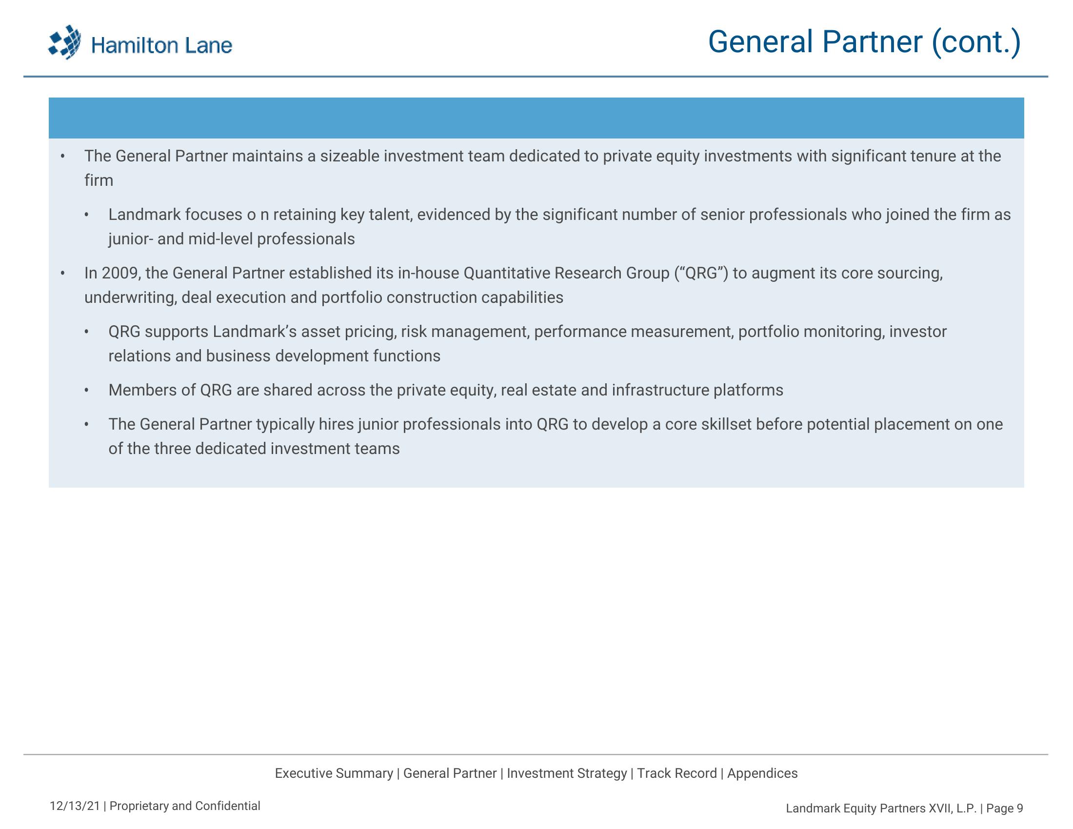Landmark Equity Partners XVII, L.P. Recommendation Repor slide image #10