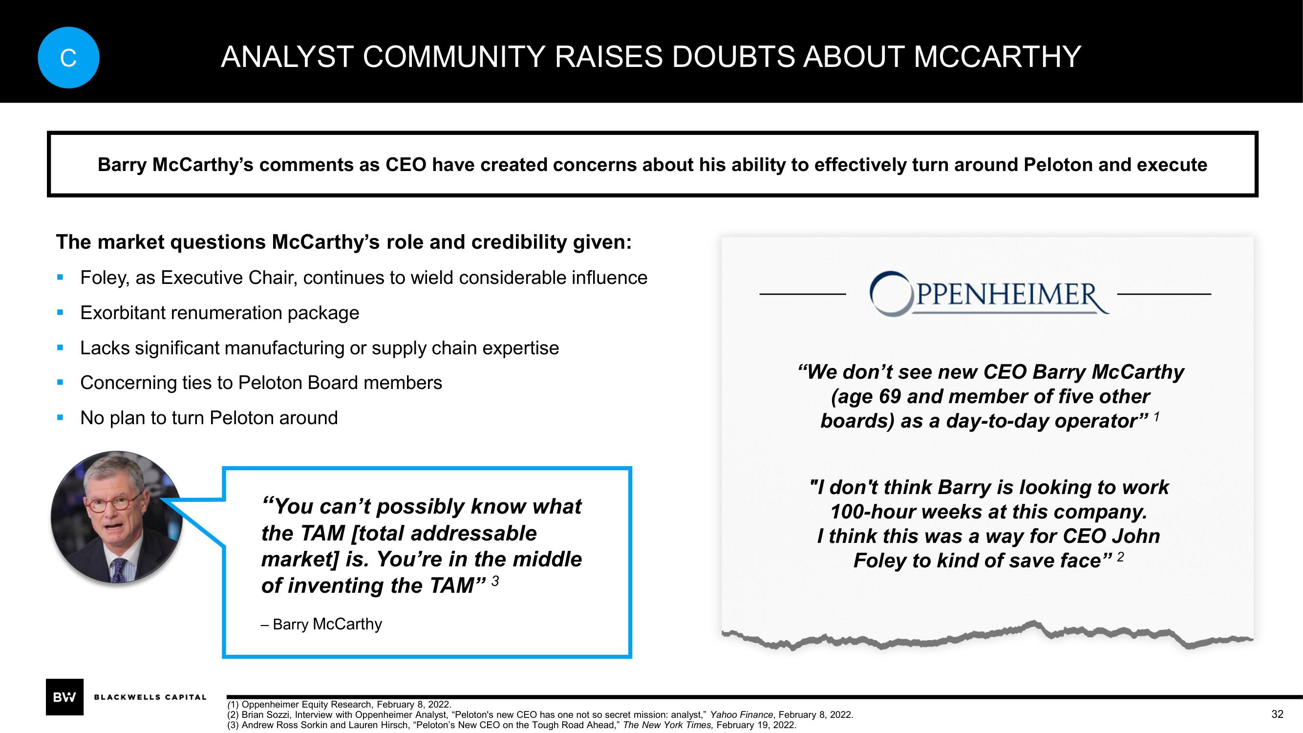 Blackwells Capital Activist Presentation Deck slide image #32