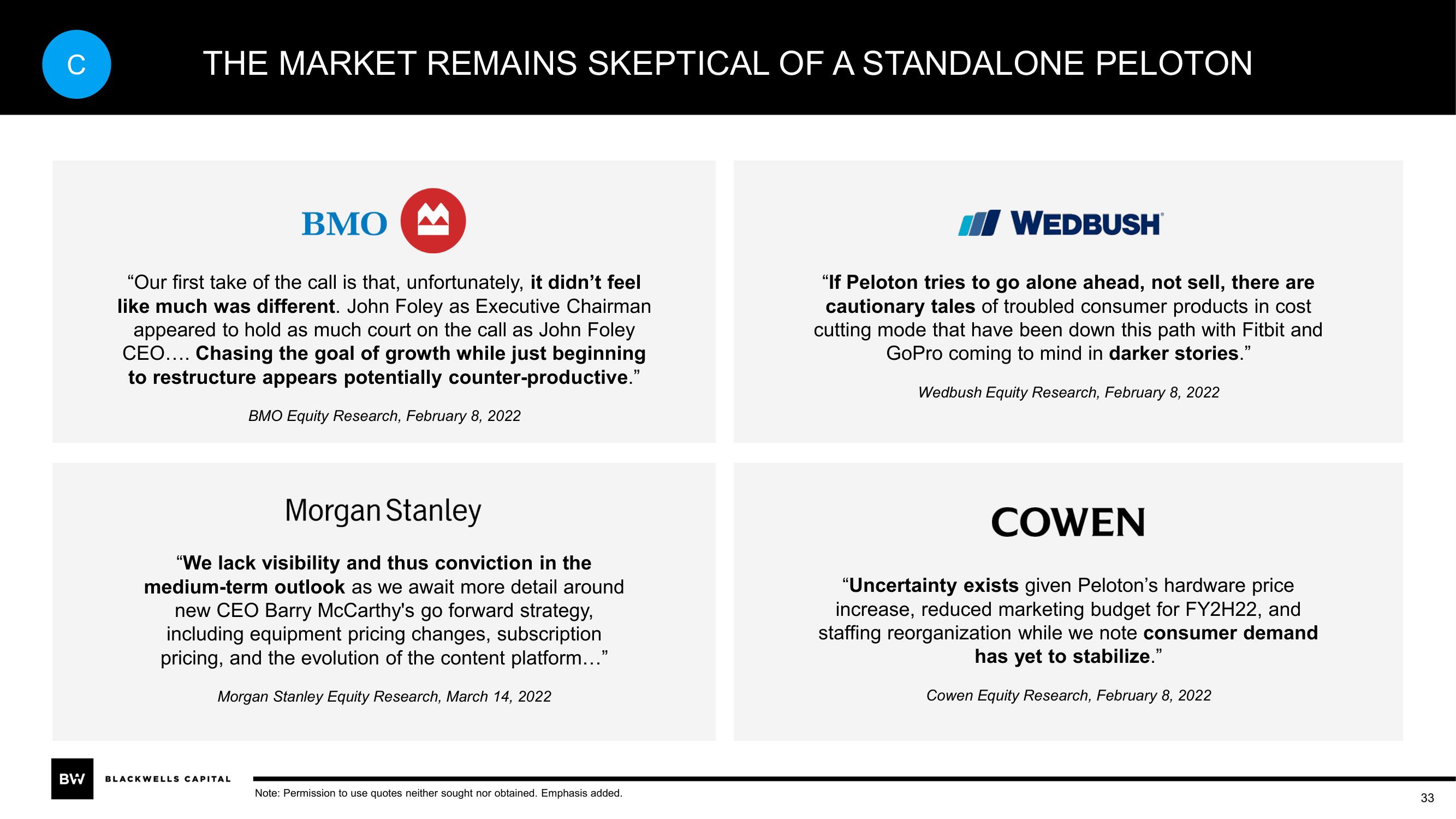 Blackwells Capital Activist Presentation Deck slide image #33