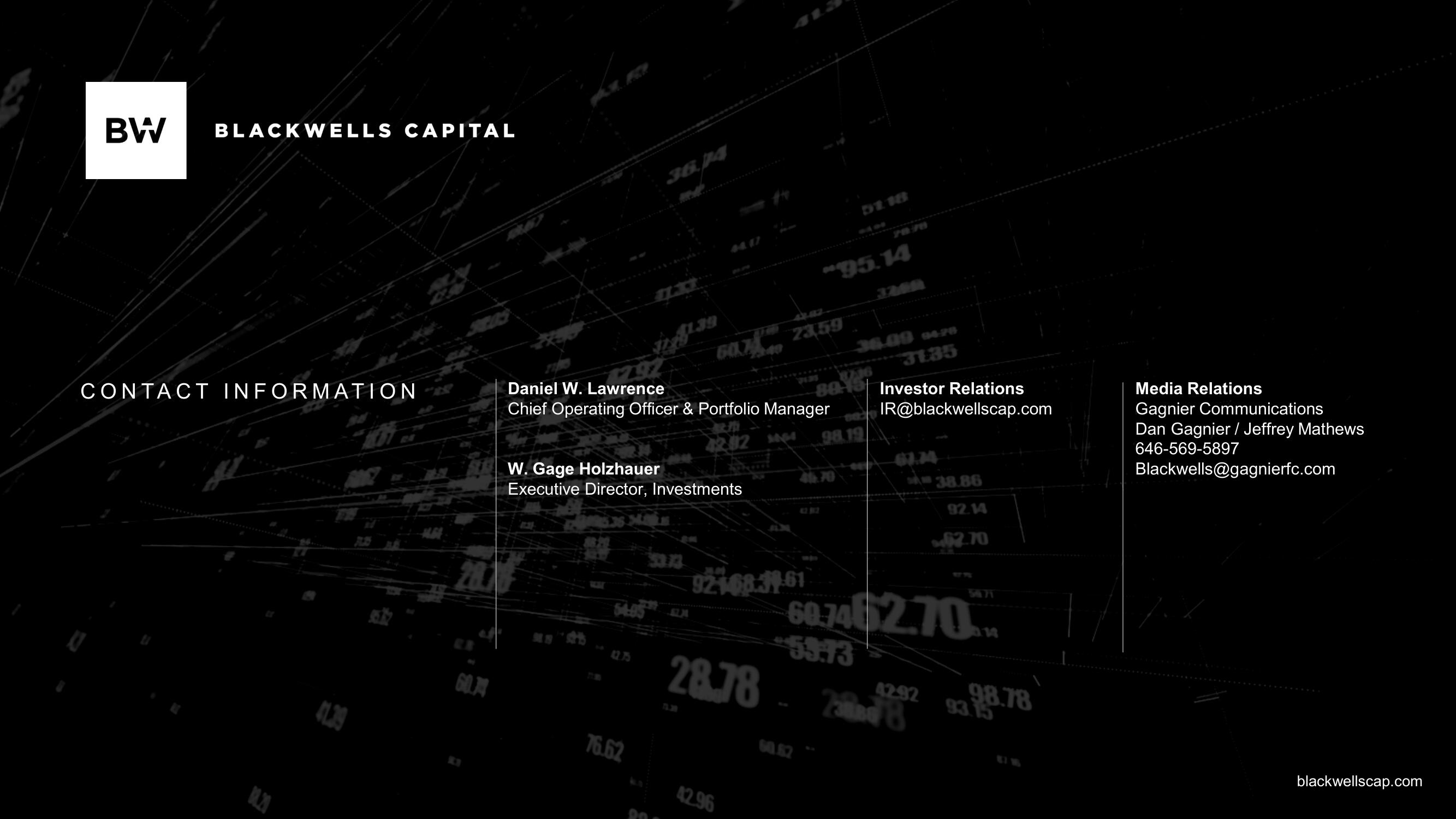 Blackwells Capital Activist Presentation Deck slide image #71