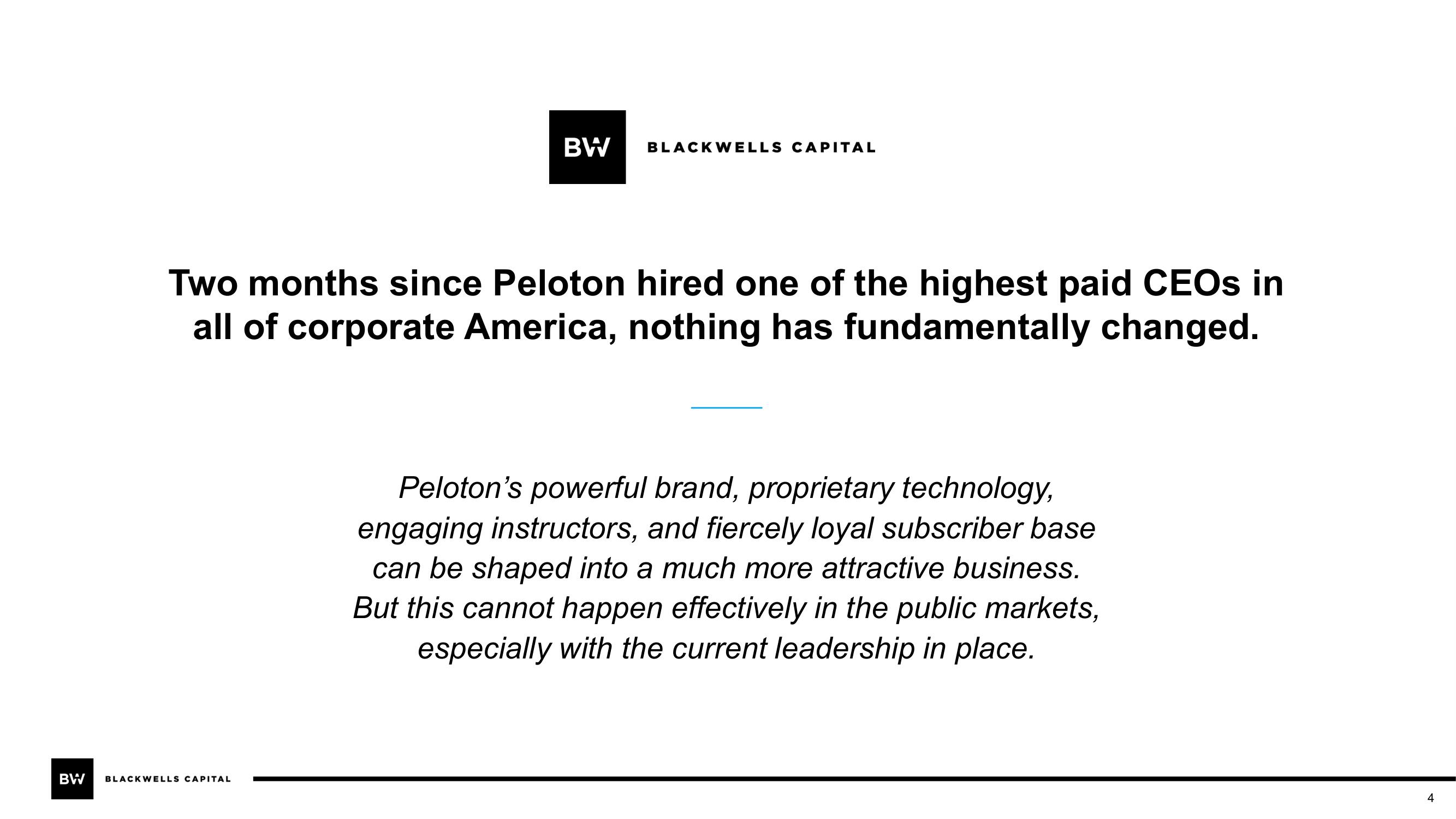 Blackwells Capital Activist Presentation Deck slide image #4