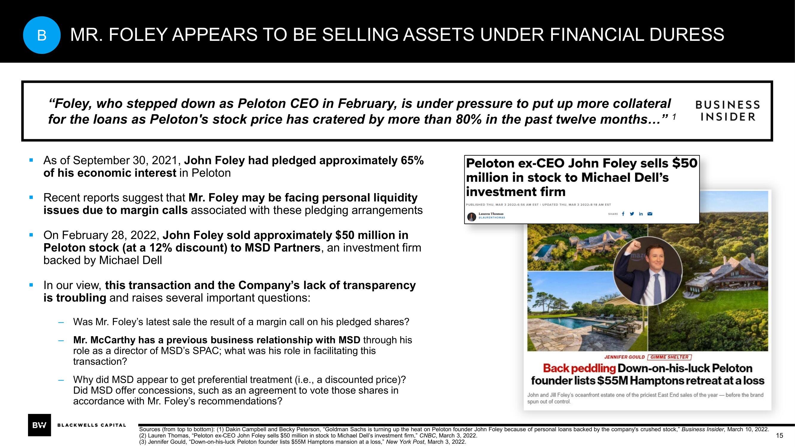 Blackwells Capital Activist Presentation Deck slide image #15