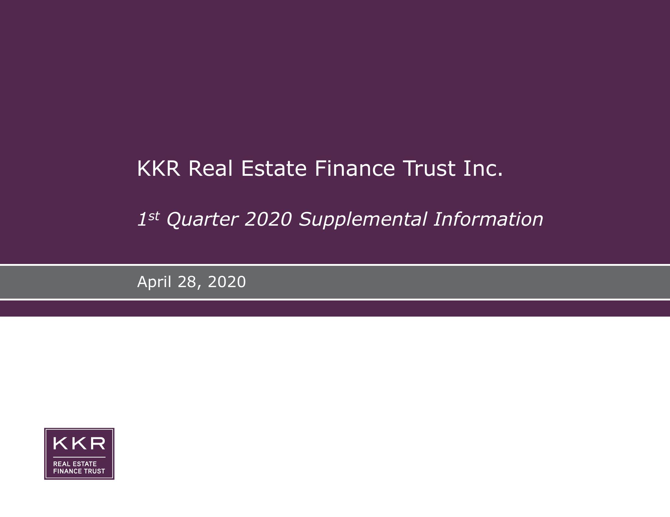 KKR Real Estate Finance Trust Results Presentation Deck image