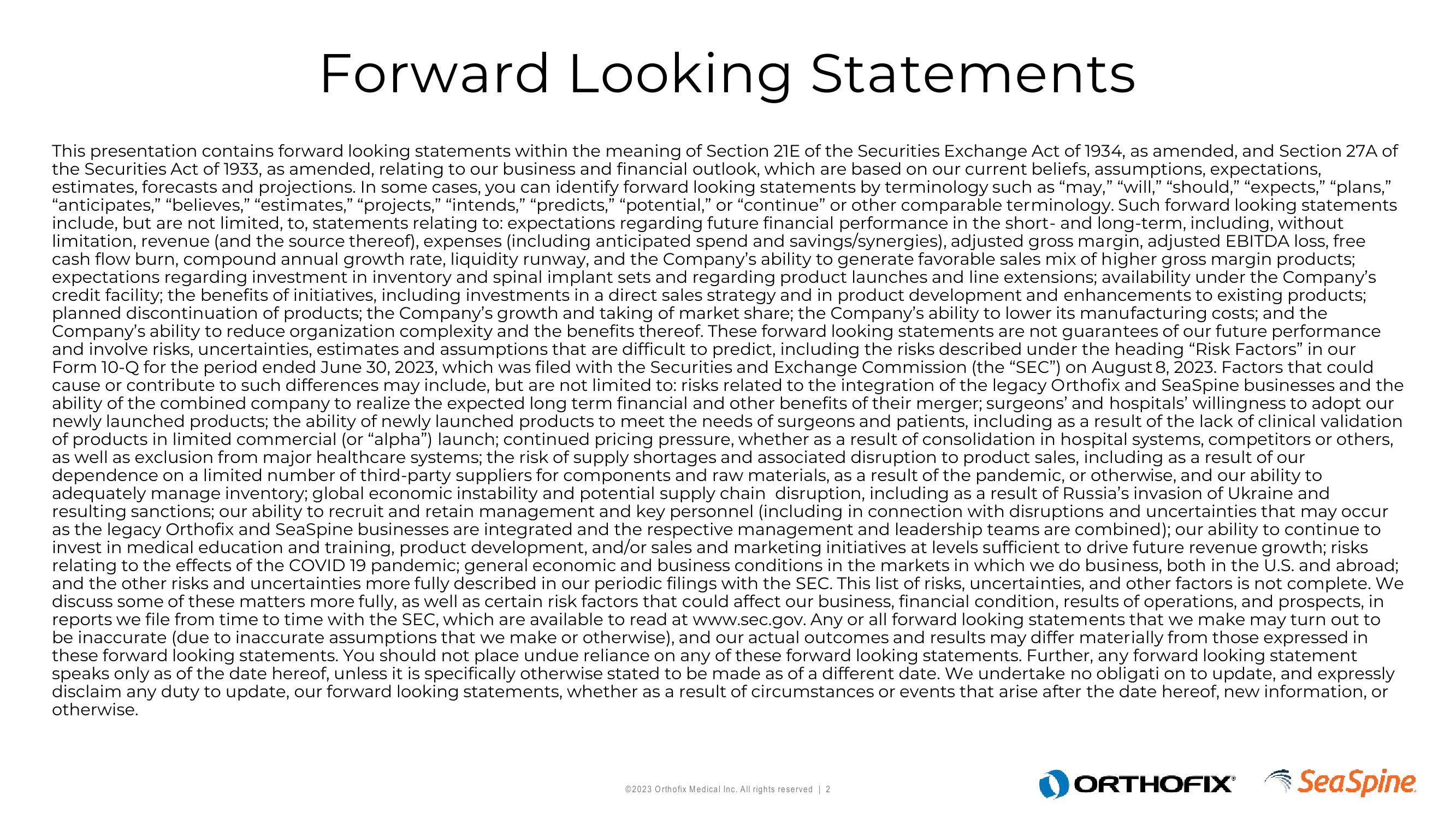 Orthofix Investor Presentation Deck slide image #2