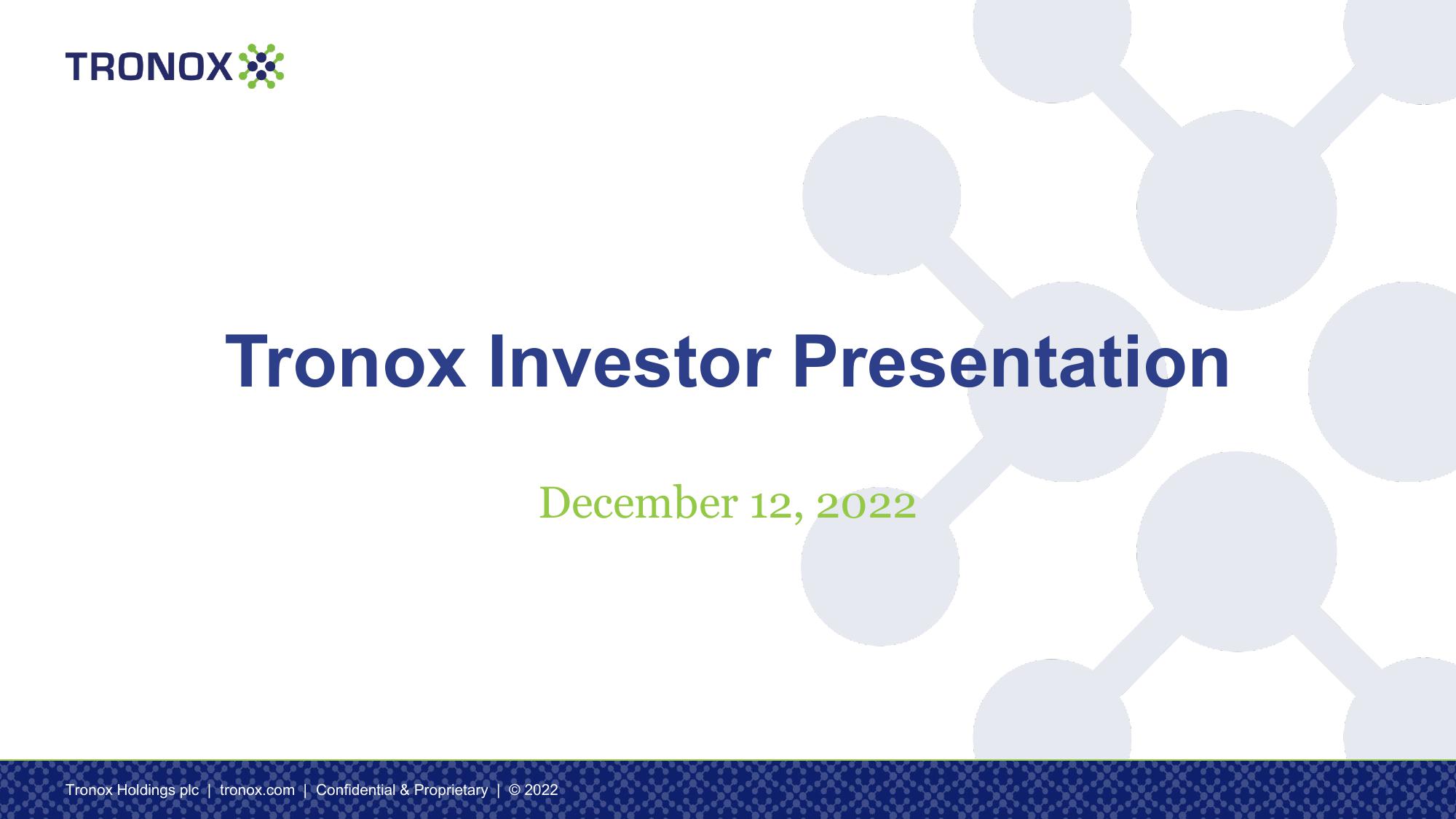 Tronox Investor Presentation image