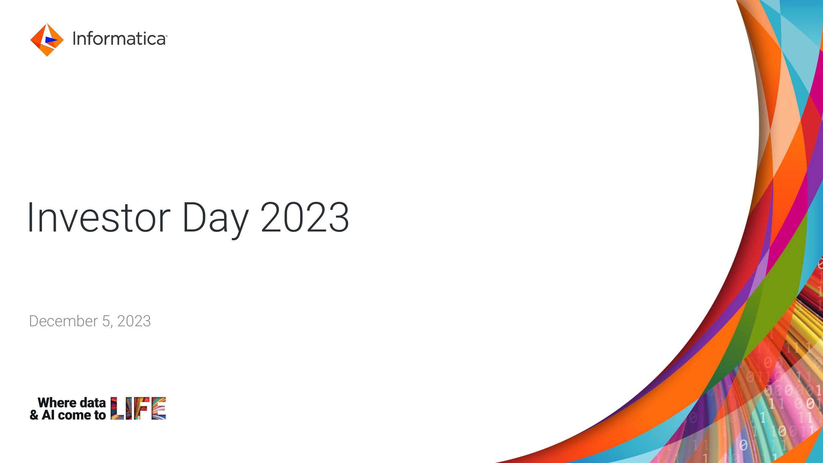 Informatica Investor Day Presentation Deck image