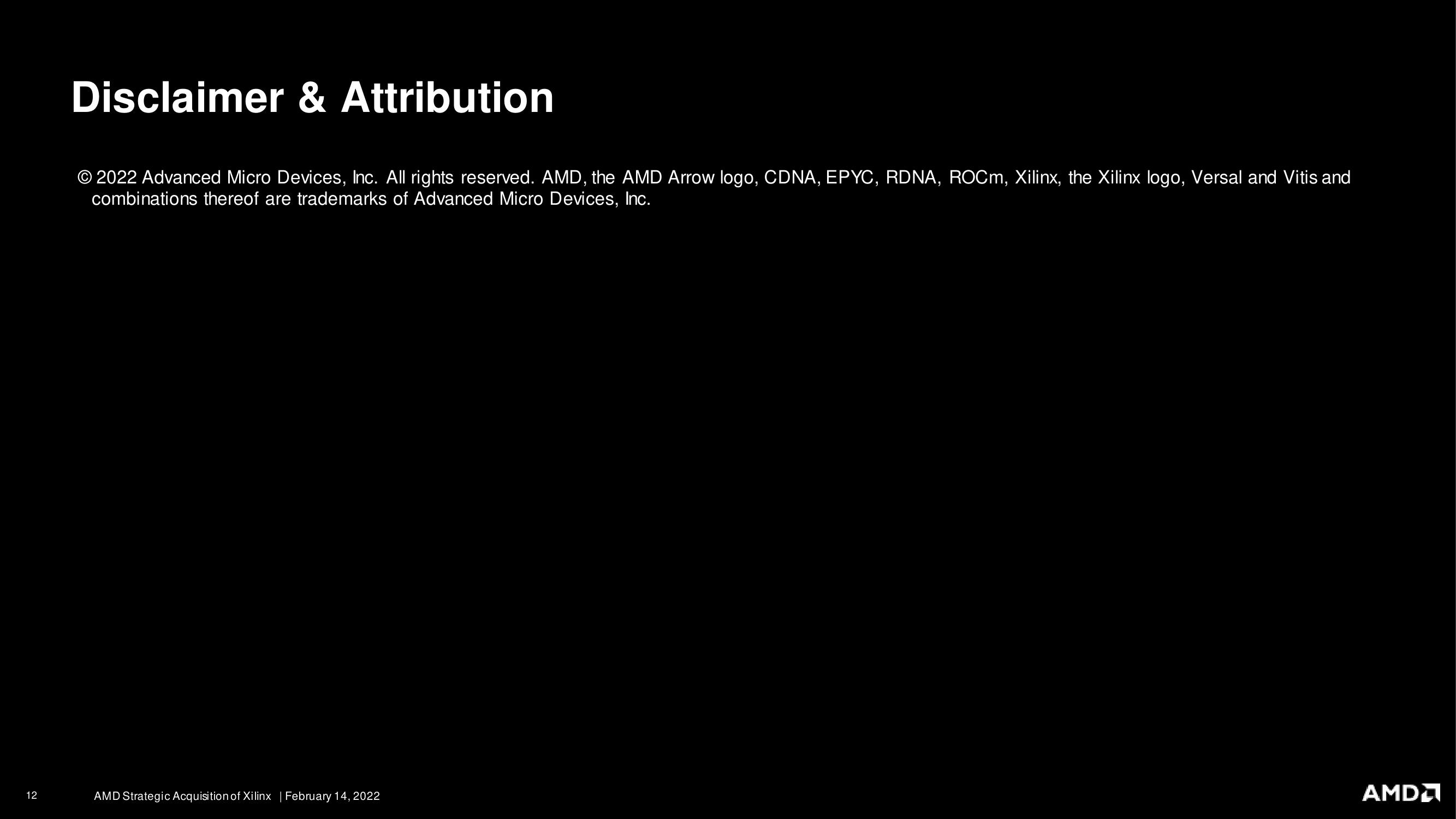 AMD Mergers and Acquisitions Presentation Deck slide image #12