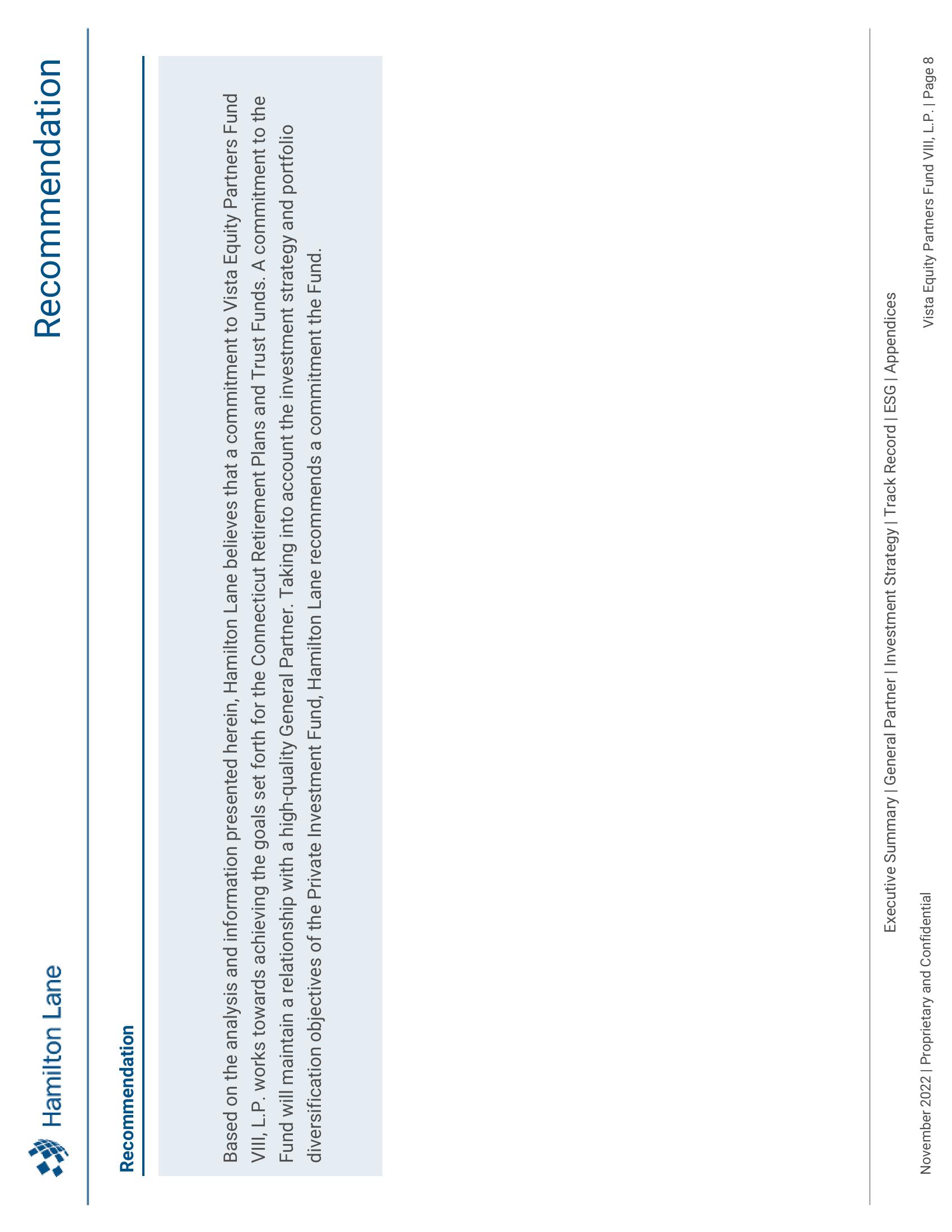 Vista Equity Partners Fund VIII, L.P. Recommendation Report slide image #9