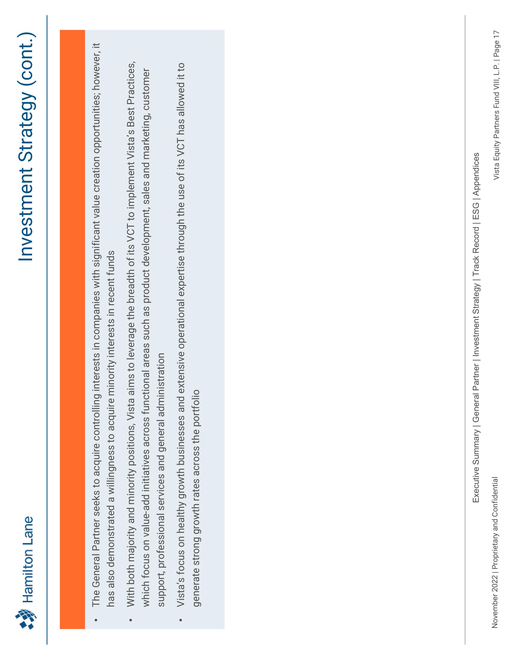 Vista Equity Partners Fund VIII, L.P. Recommendation Report slide image #18