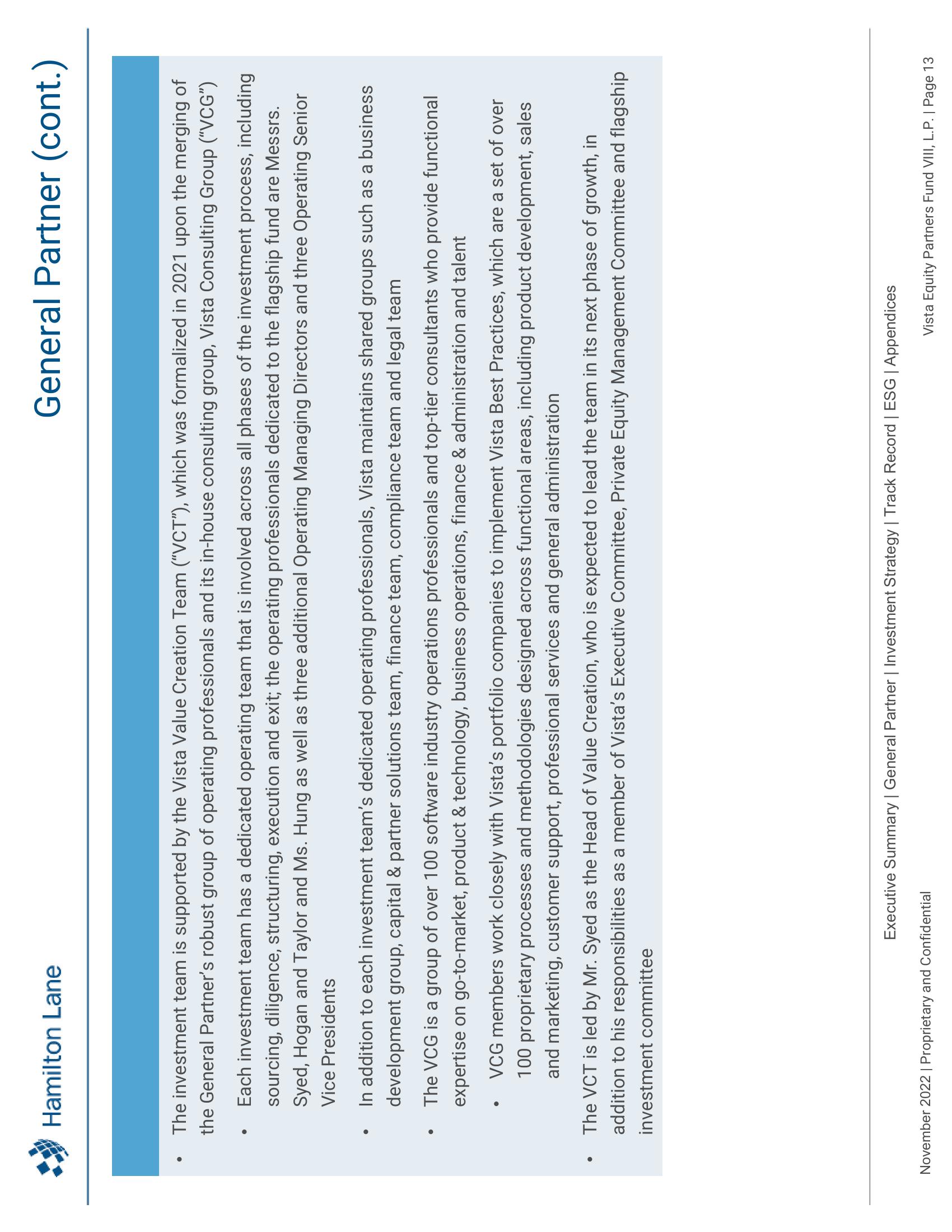 Vista Equity Partners Fund VIII, L.P. Recommendation Report slide image #14