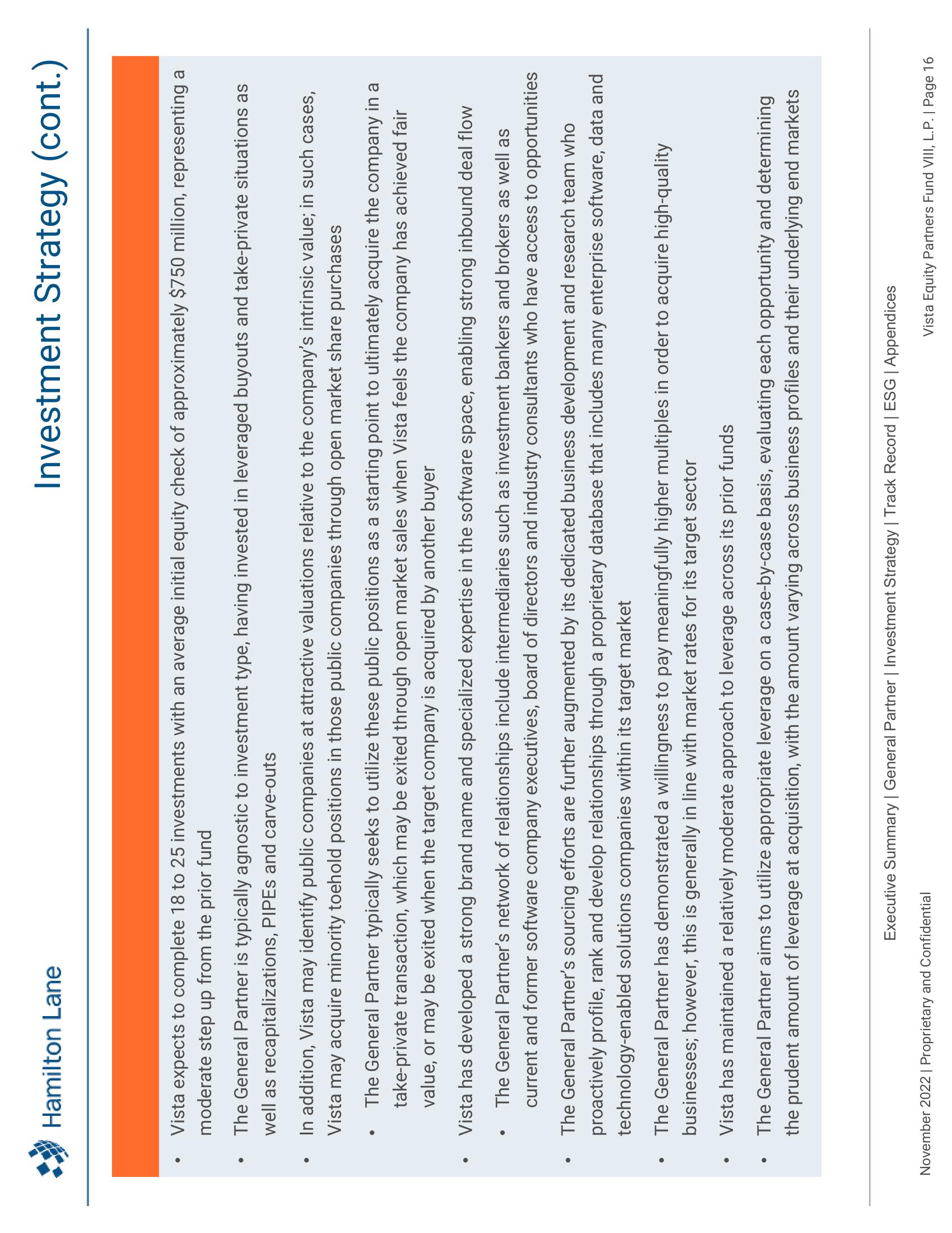 Vista Equity Partners Fund VIII, L.P. Recommendation Report slide image #17