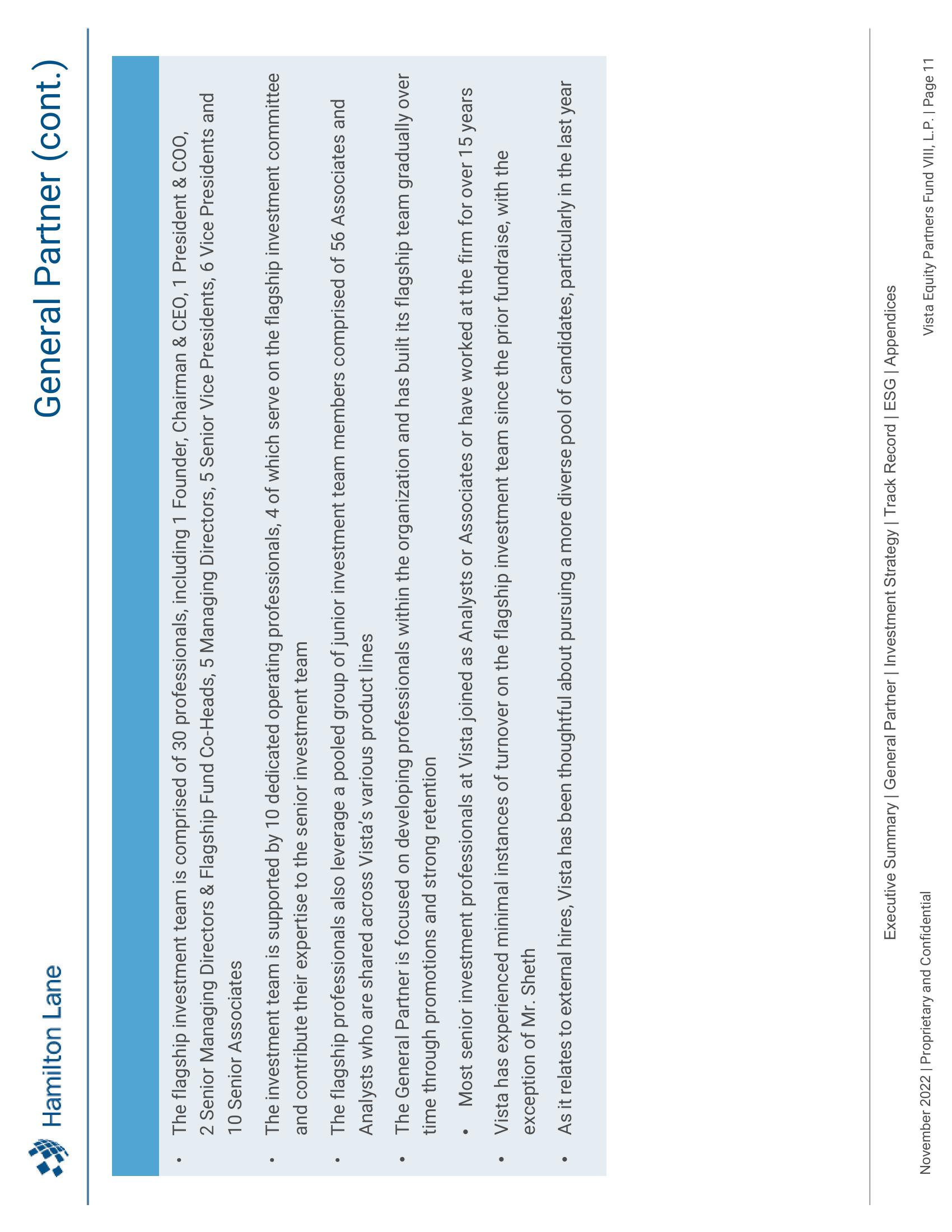 Vista Equity Partners Fund VIII, L.P. Recommendation Report slide image #12