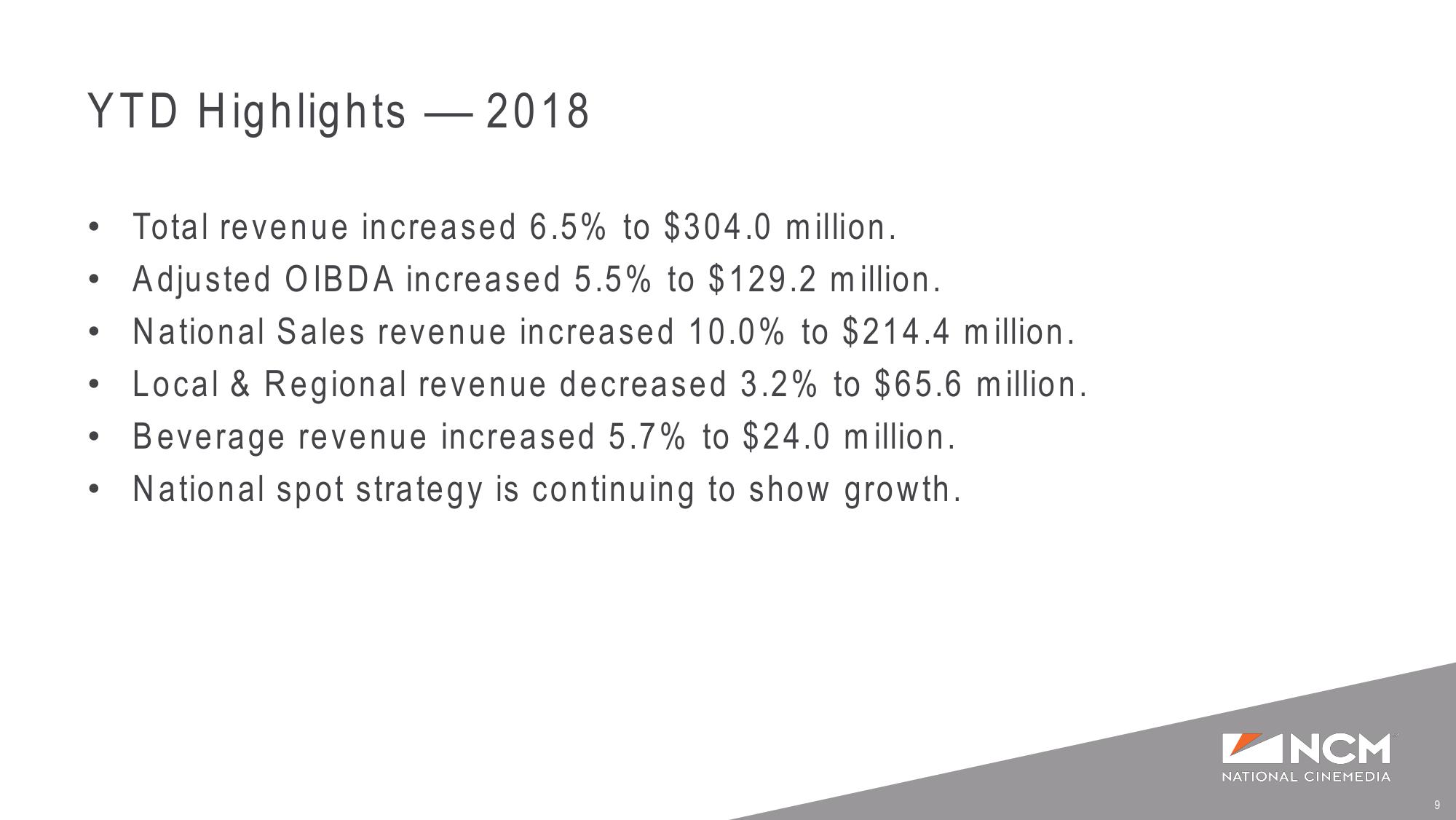 Q3’18 and YTD Earnings Supplemental Presentation slide image #9