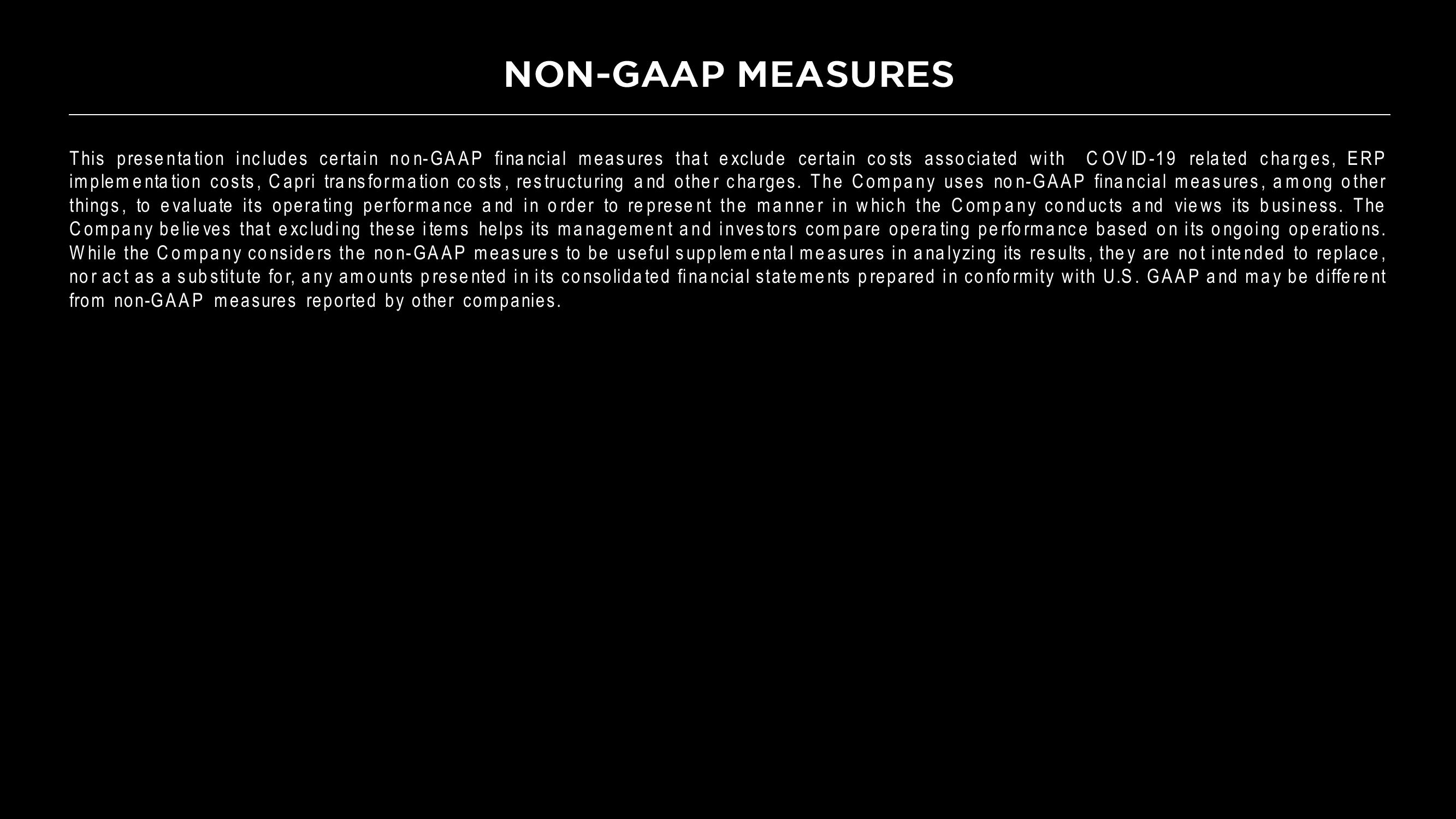 Capri Holdings Results Presentation Deck slide image #10