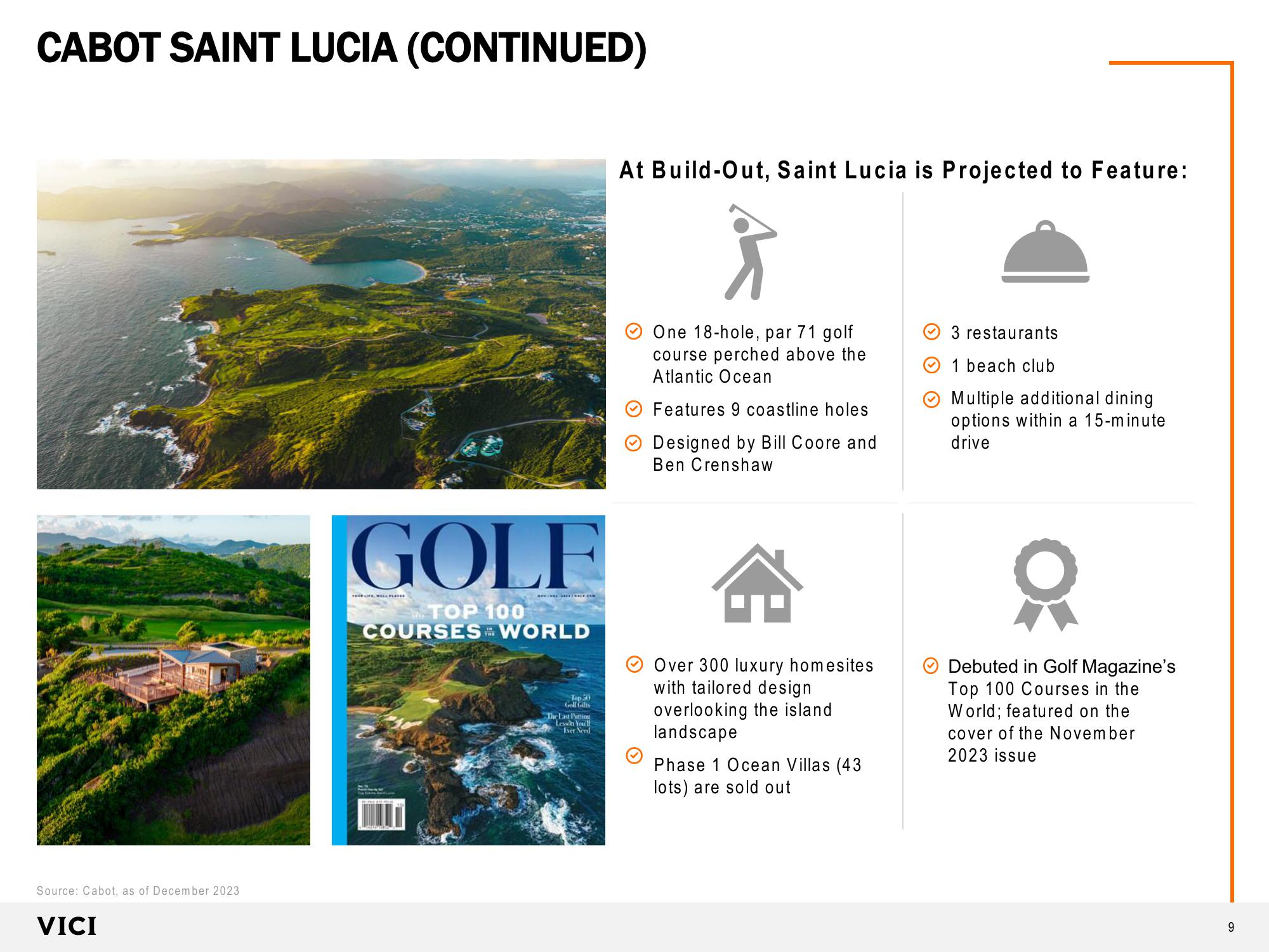 Expanded Partnership with Cabot at Cabot Saint Lucia and Cabot Highlands slide image #9