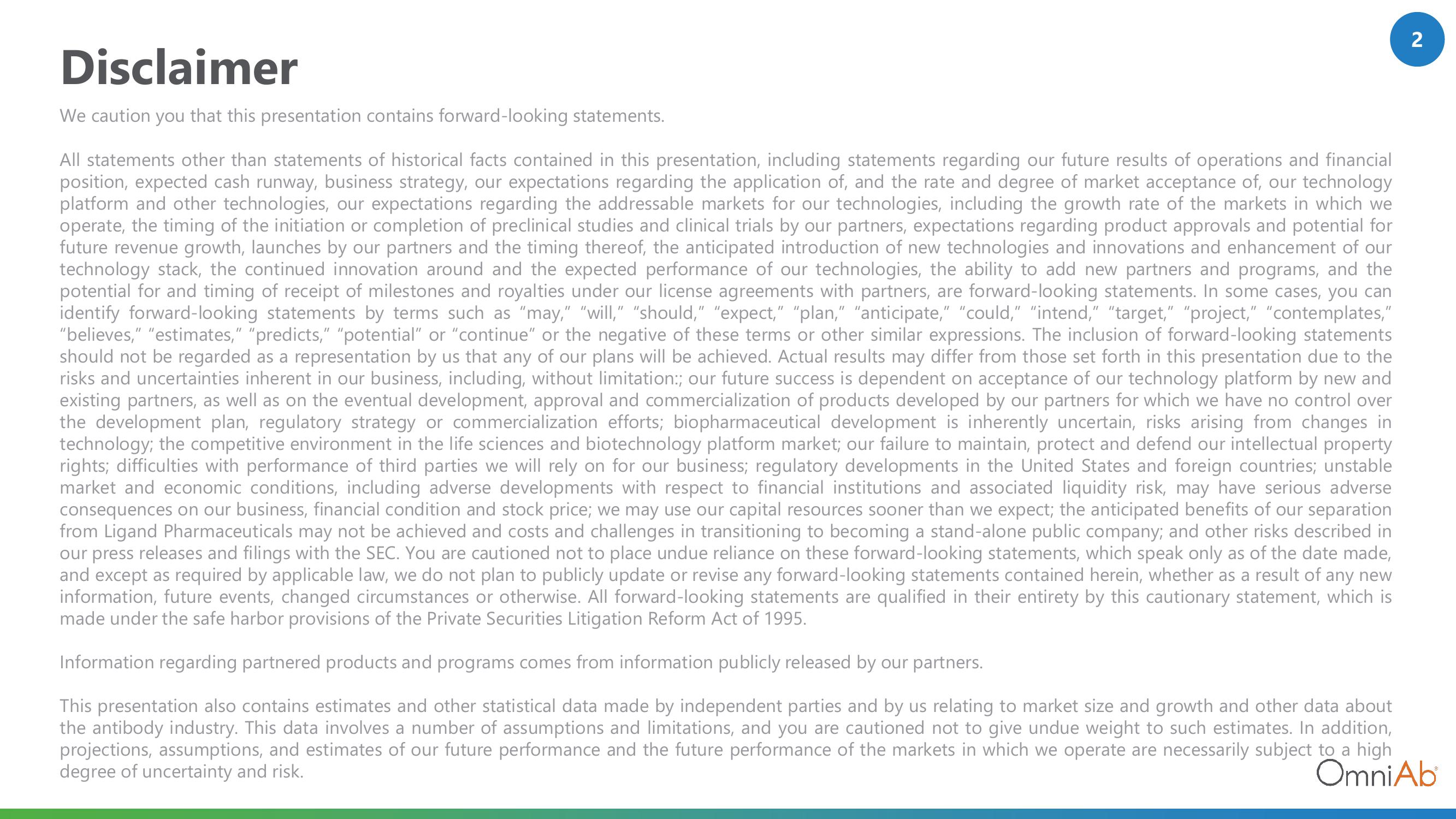 OmniAb Investor Presentation Deck slide image #2