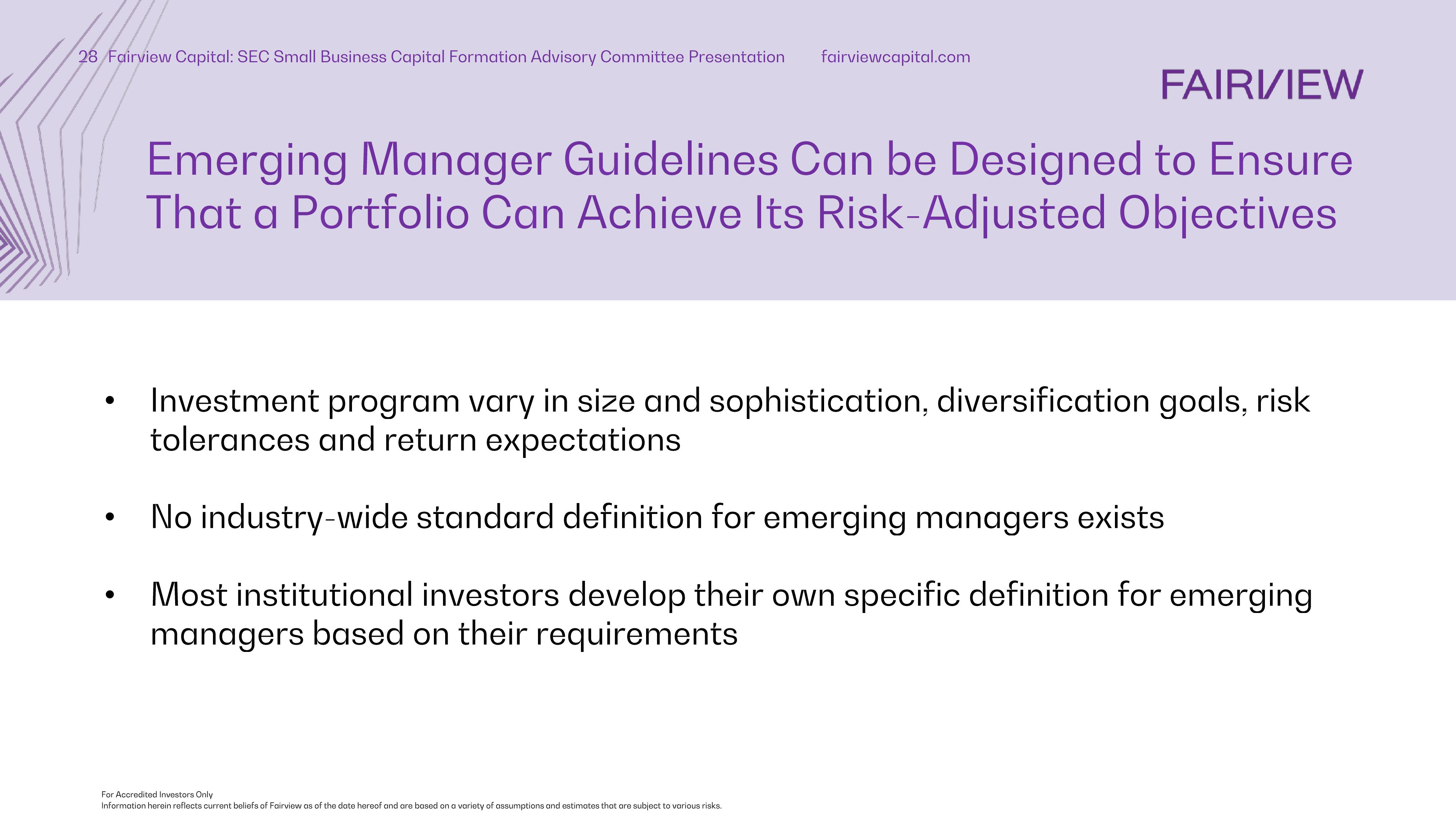 Perspectives on Diverse and Emerging Manager Investing In Venture Capital and Private Equity slide image #28