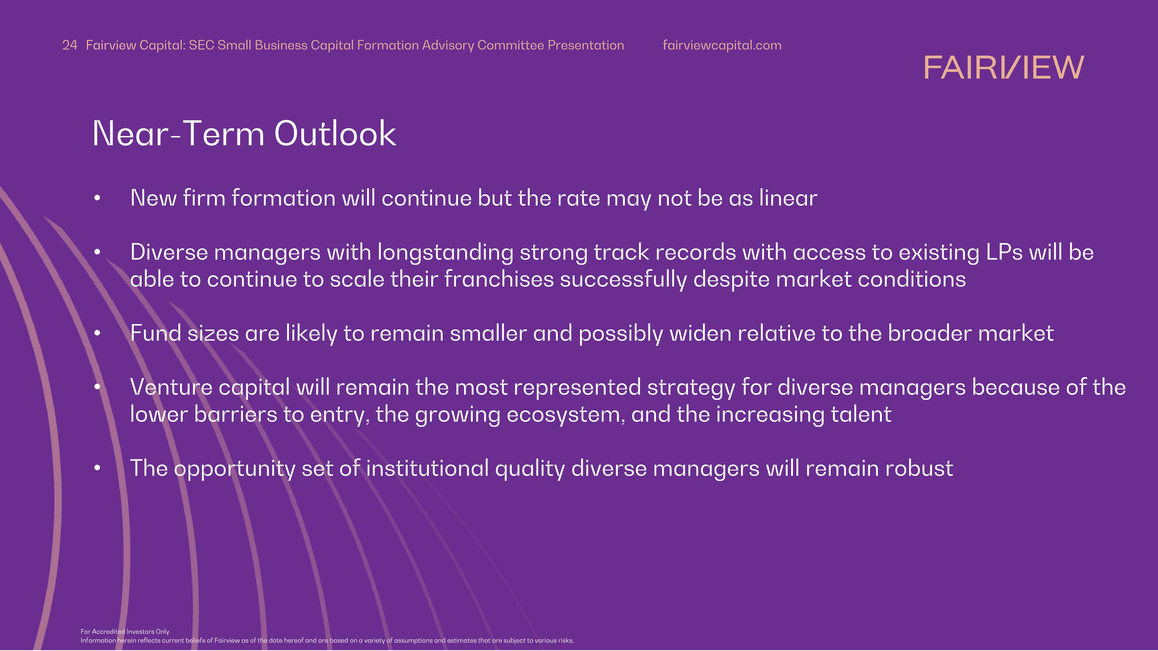 Perspectives on Diverse and Emerging Manager Investing In Venture Capital and Private Equity slide image #24