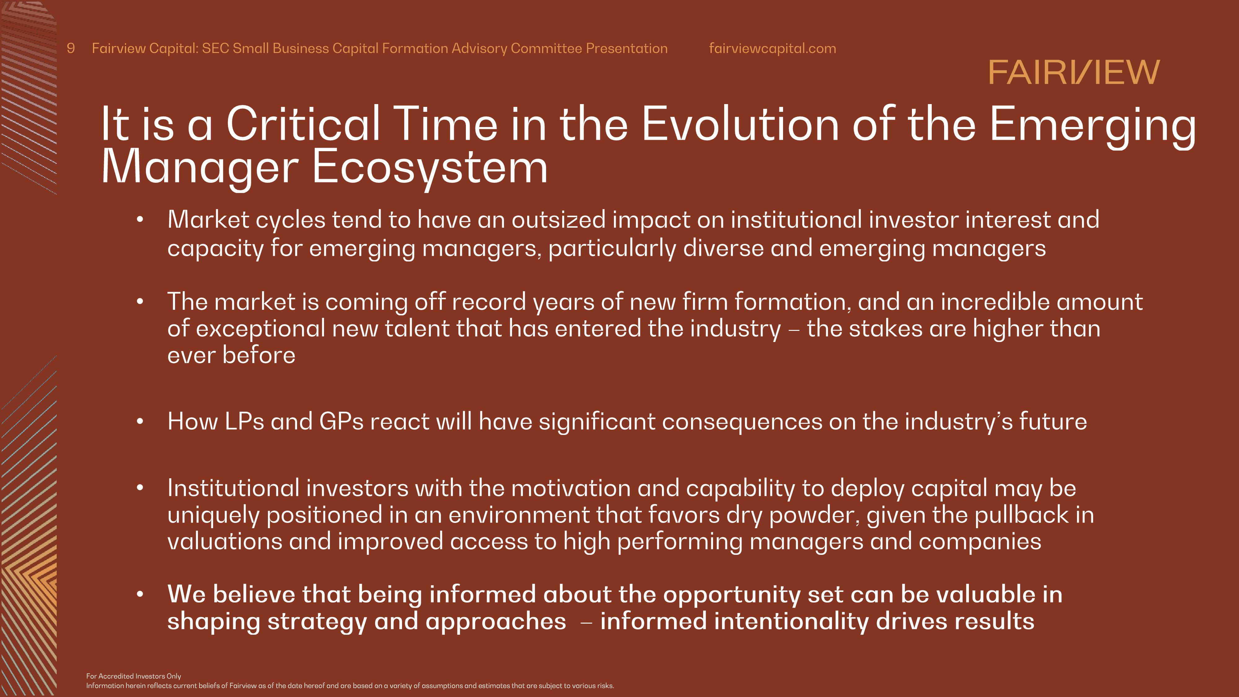 Perspectives on Diverse and Emerging Manager Investing In Venture Capital and Private Equity slide image #9