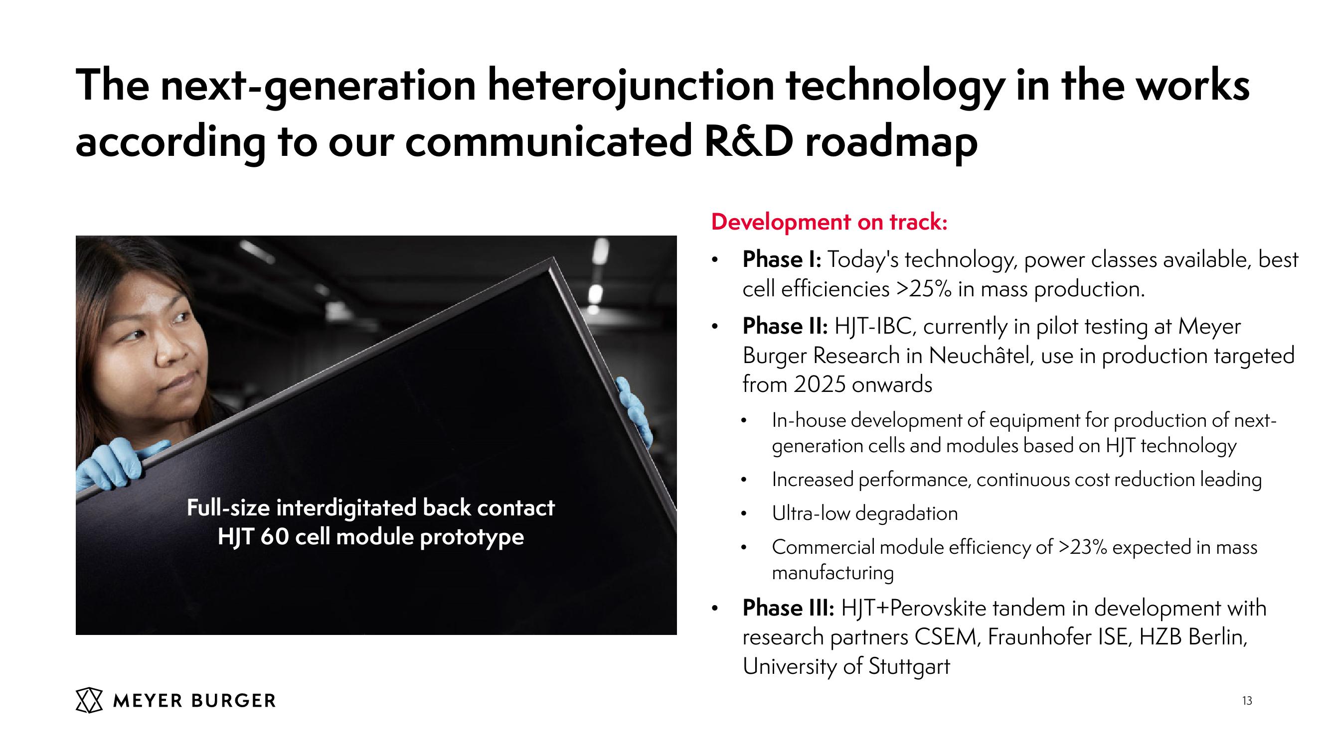 Meyer Burger Investor Presentation slide image #13