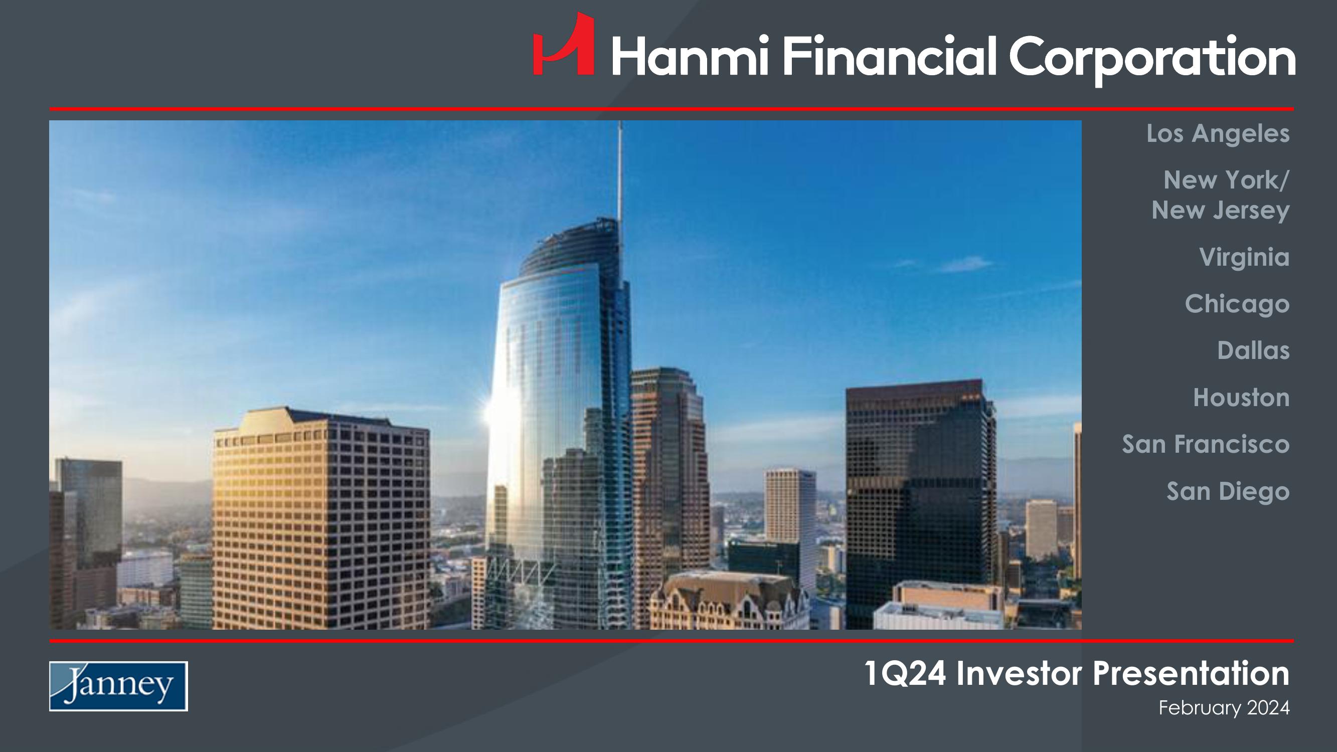 Hanmi Financial Results Presentation Deck image