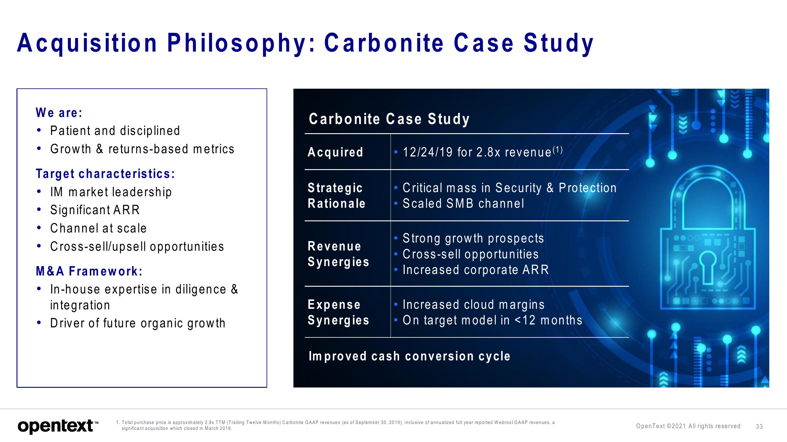 OpenText Investor Presentation Deck slide image #33