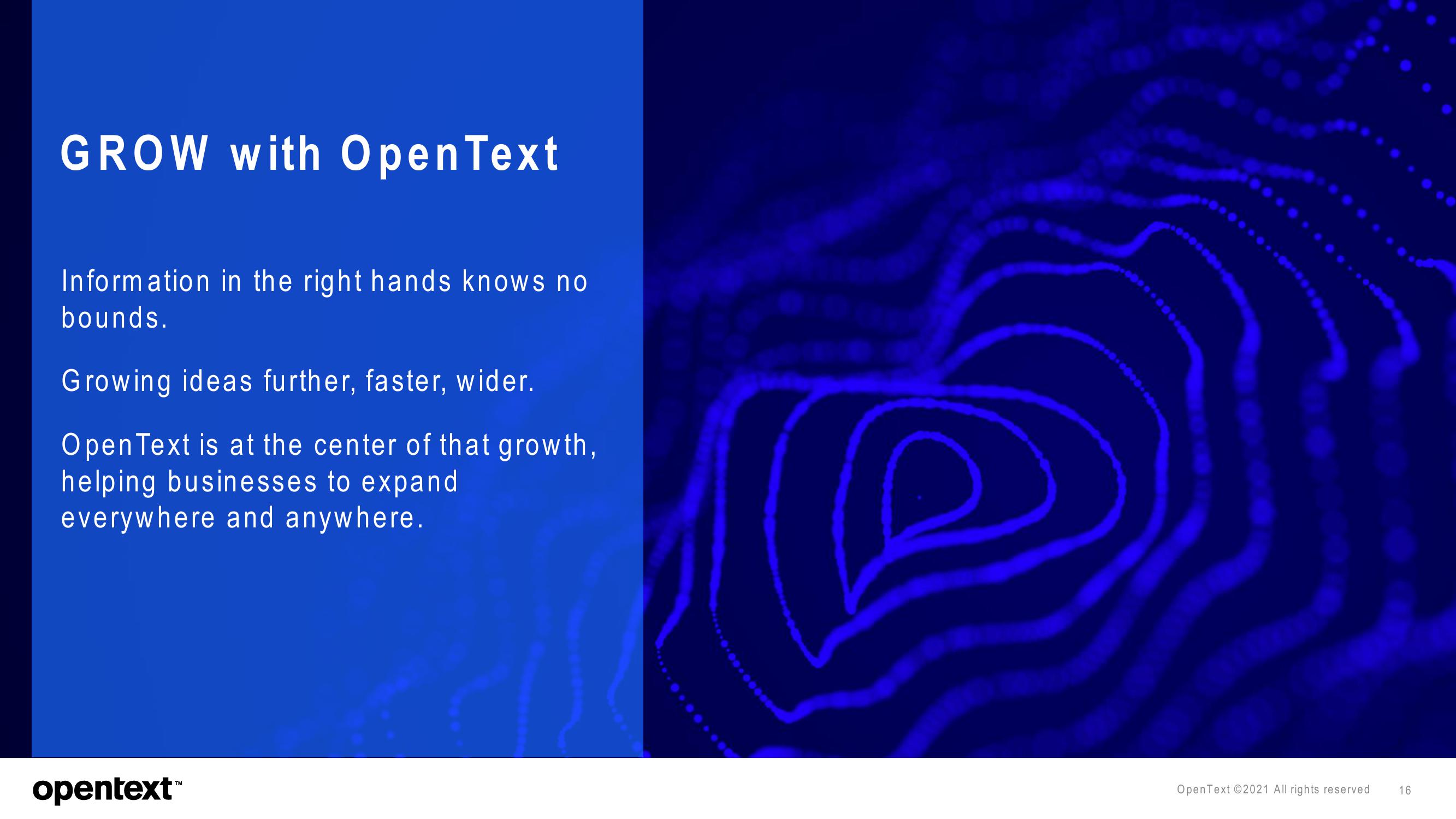 OpenText Investor Presentation Deck slide image #16