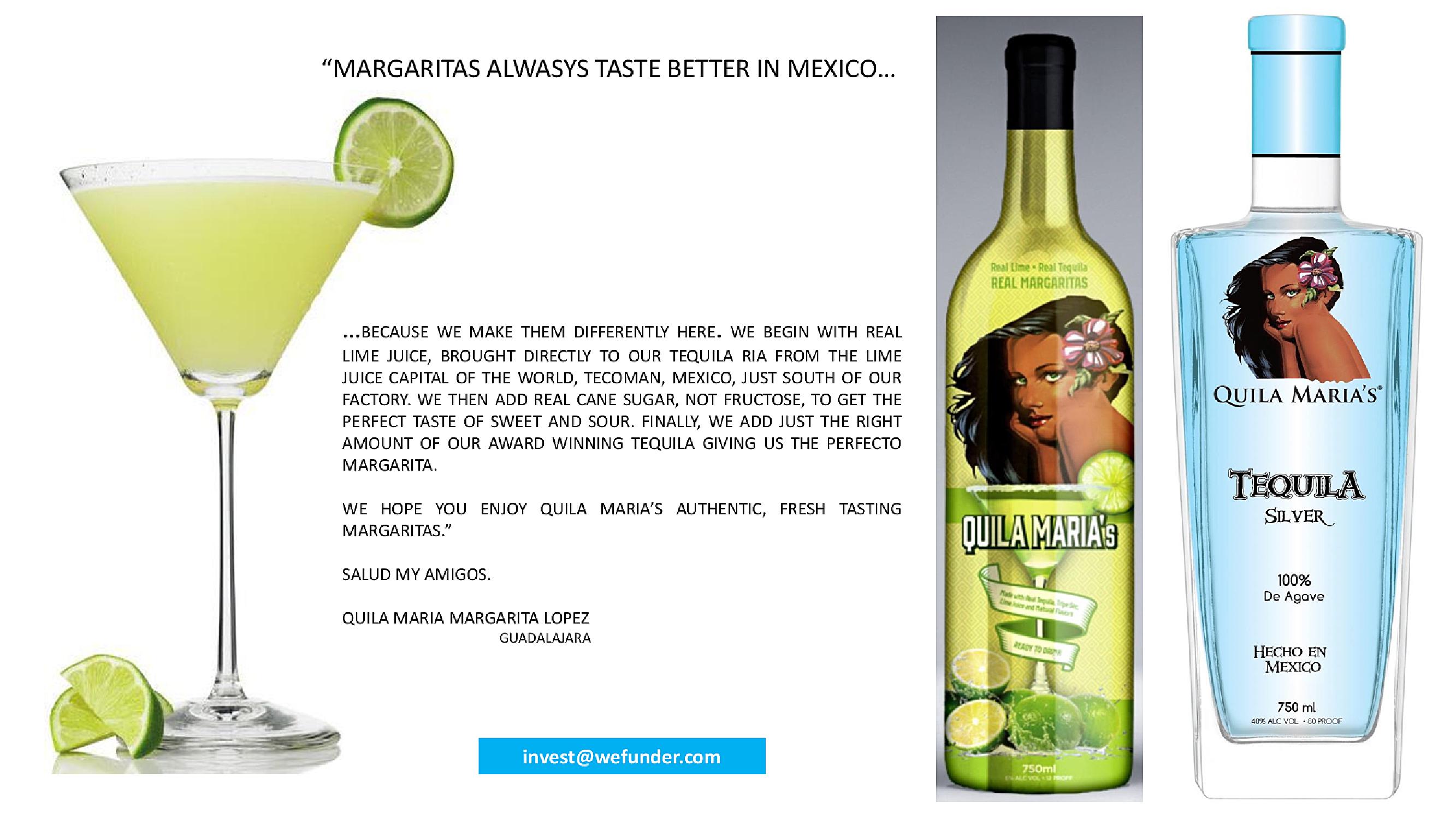 Qila Marias Tequila Ria Crowdfund Pitch Deck slide image #3