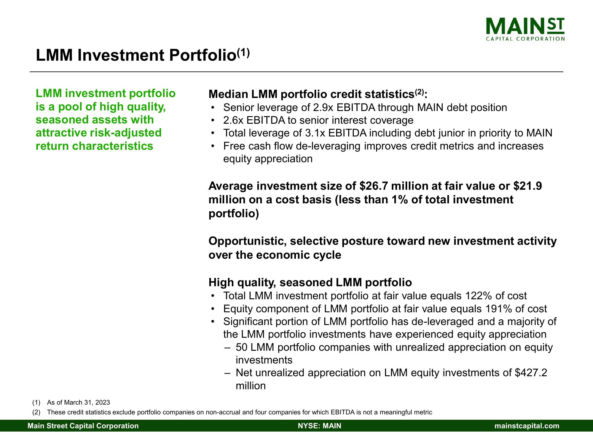 Main Street Capital Investor Day Presentation Deck slide image #7