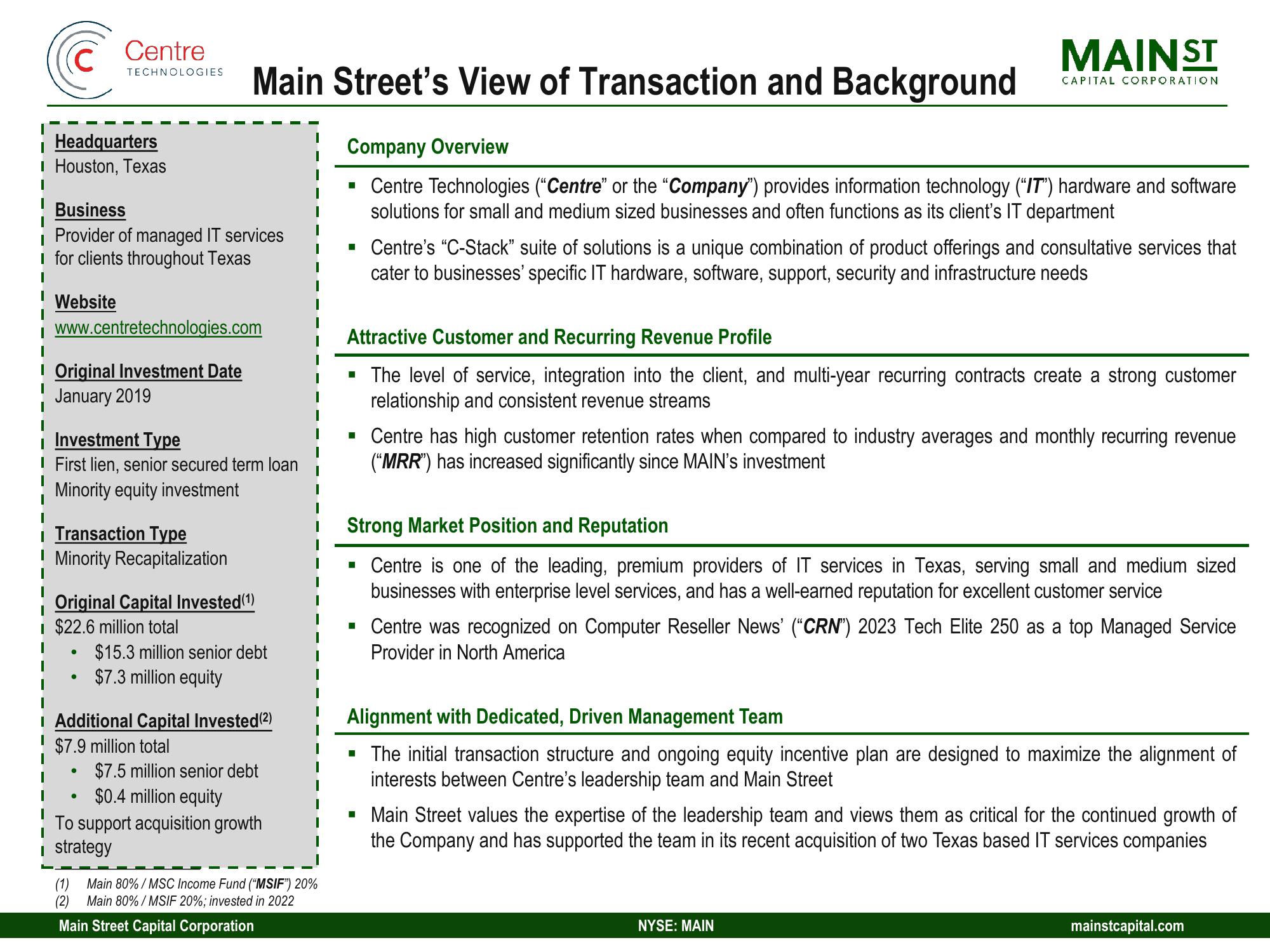 Main Street Capital Investor Day Presentation Deck slide image #138