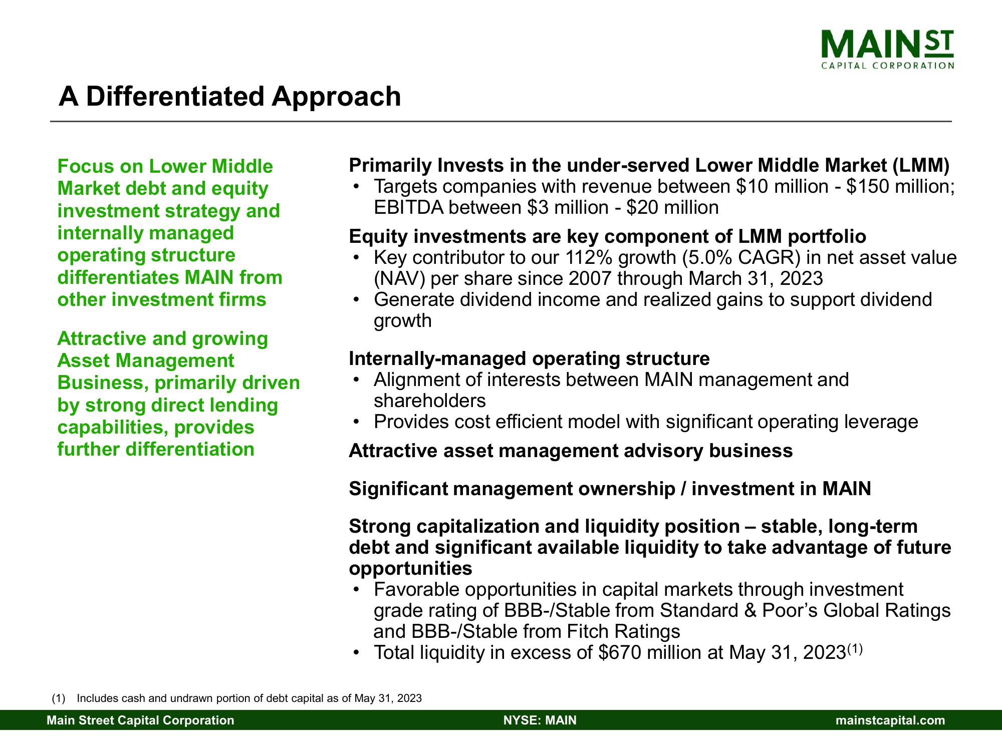 Main Street Capital Investor Day Presentation Deck slide image #3