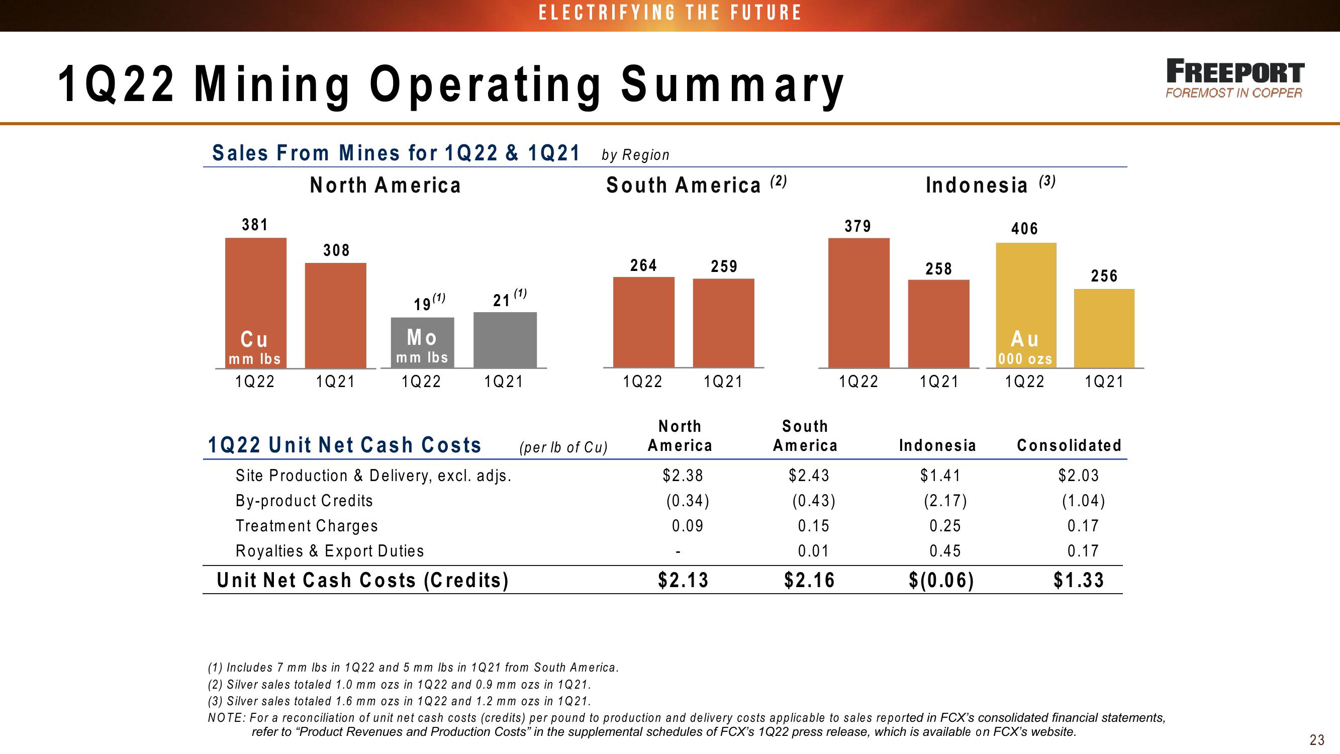 FCX Conference Call 1st Quarter 2022 Results slide image #23