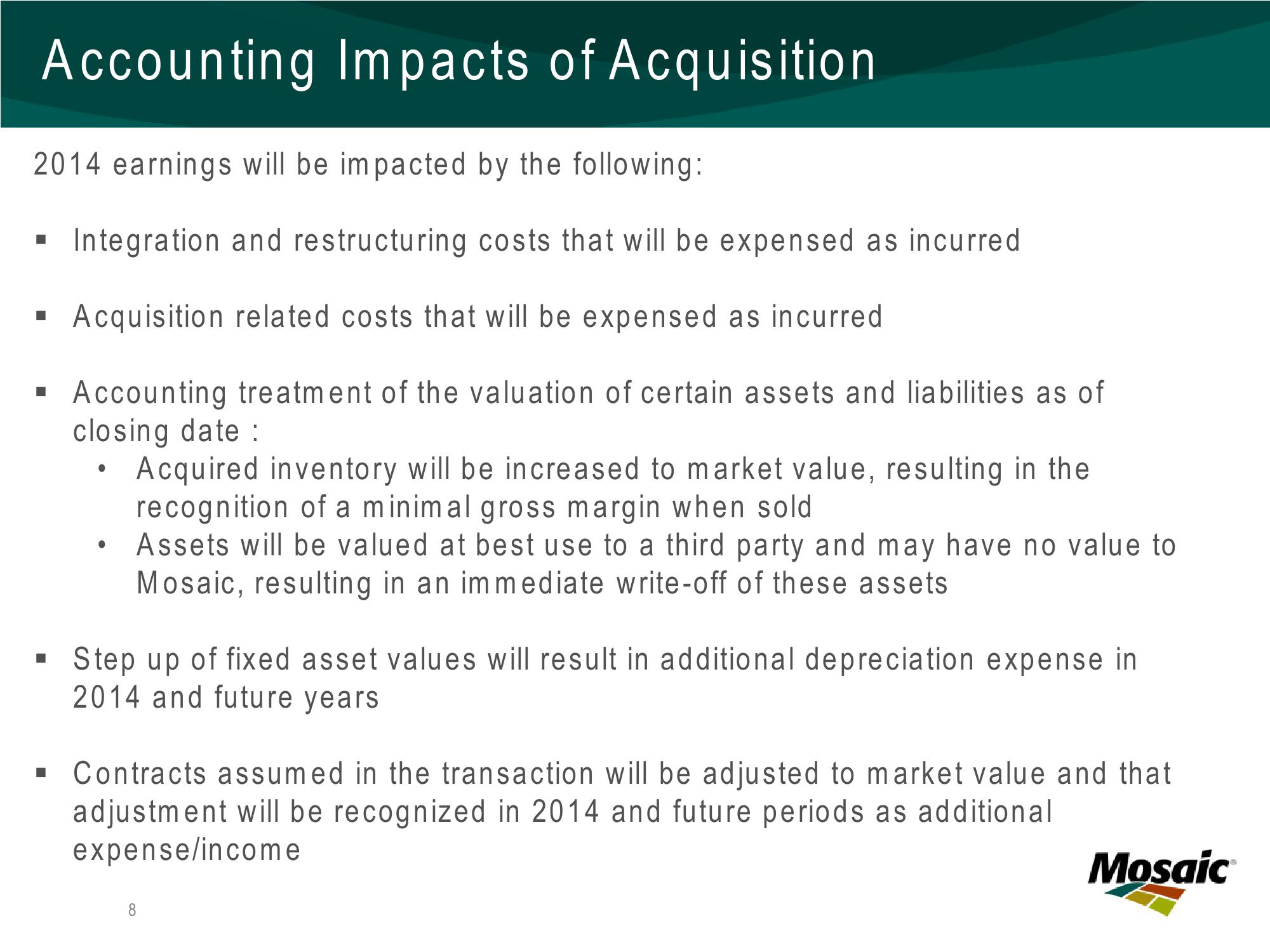 Mosaics Strategic Acquisition of CF Industries Phosphate Business slide image #8