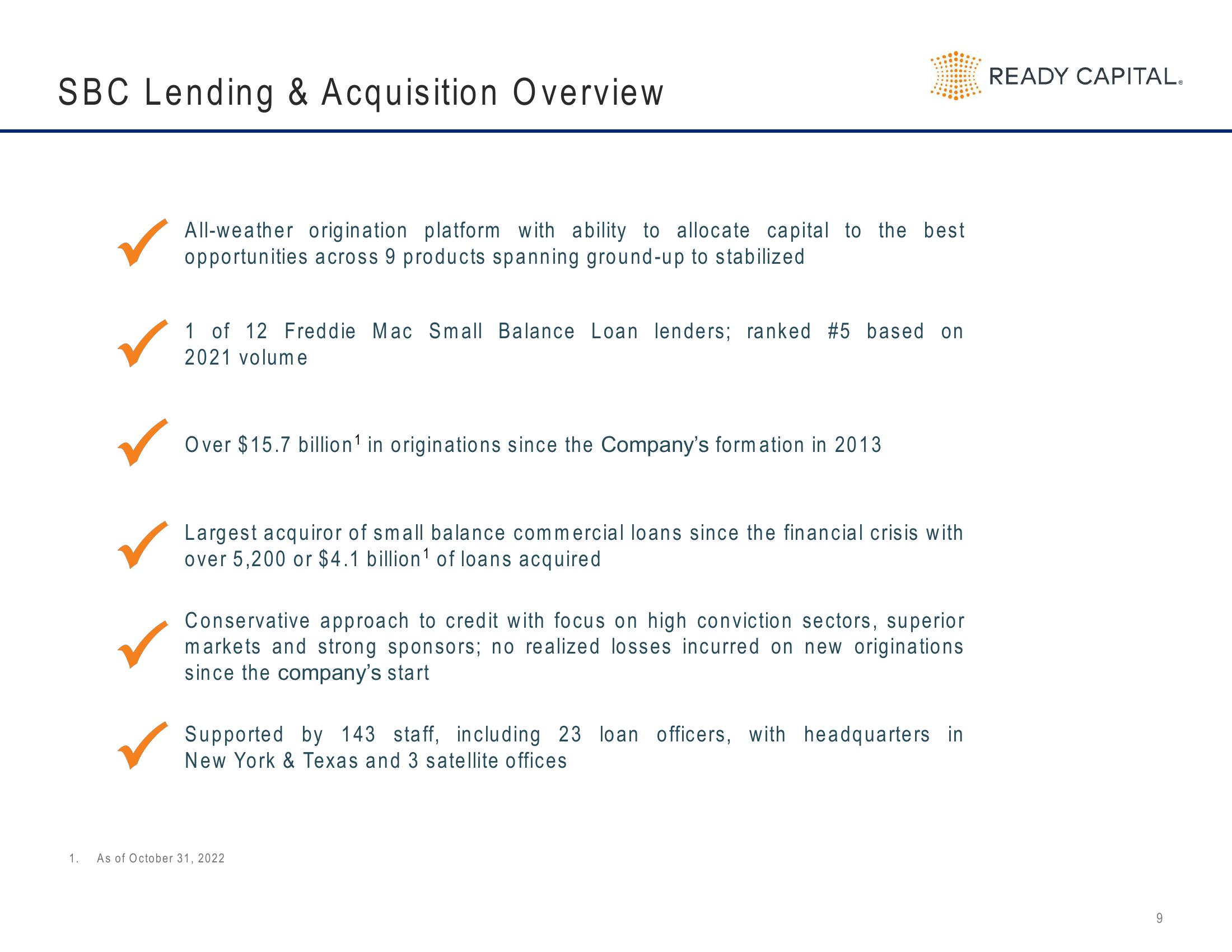 Ready Capital Investor Presentation Deck slide image #9