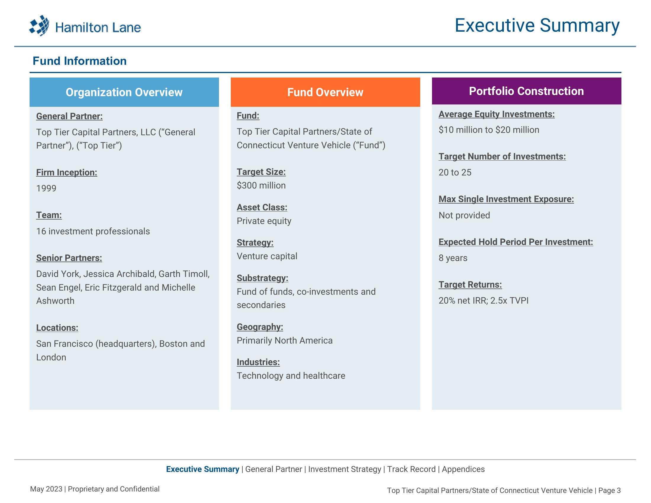 Top Tier Capital Partners / State of Connecticut Venture Vehicle slide image #4