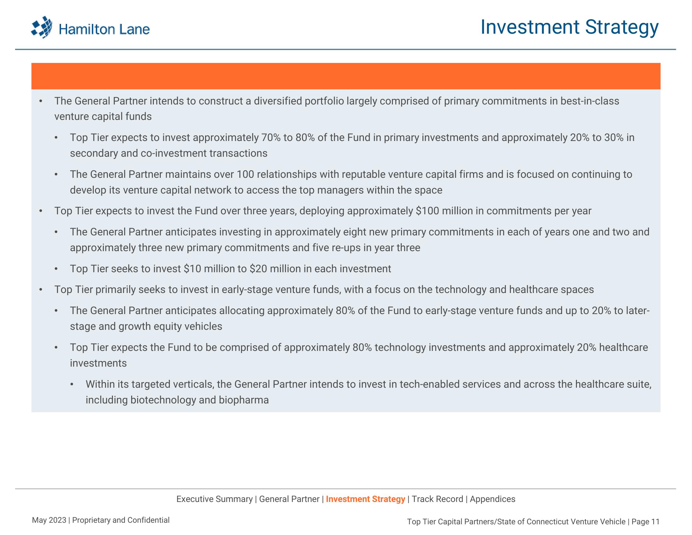 Top Tier Capital Partners / State of Connecticut Venture Vehicle slide image #12