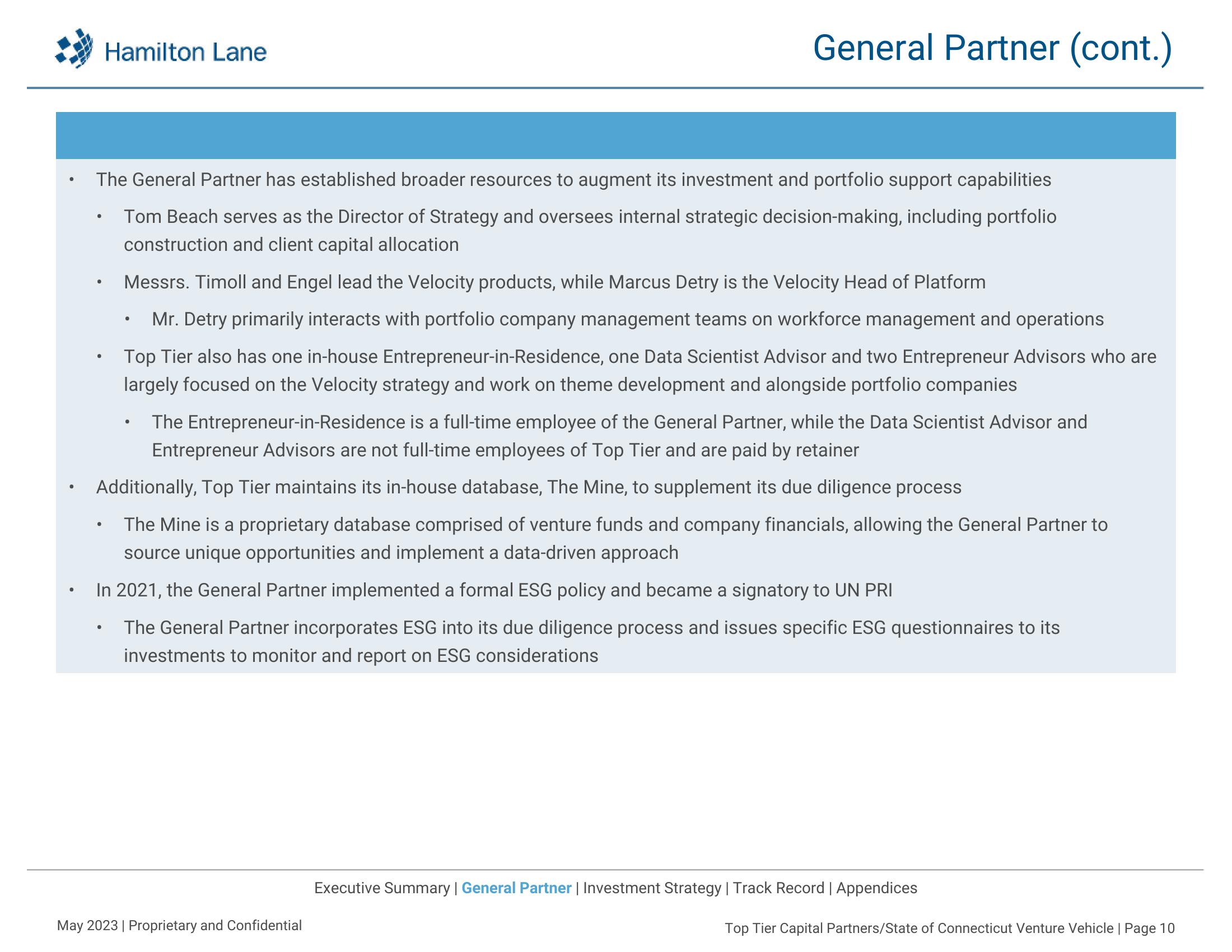 Top Tier Capital Partners / State of Connecticut Venture Vehicle slide image #11