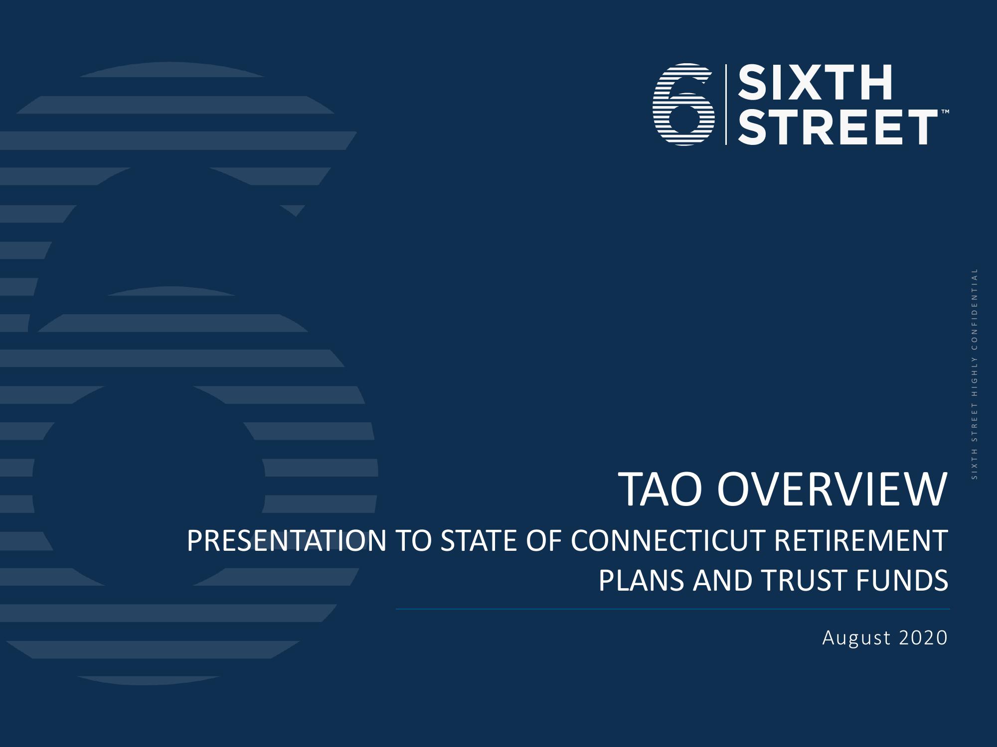 Tao Overview Presentation to State of Connecticut Retirement Plans and Trust Funds image