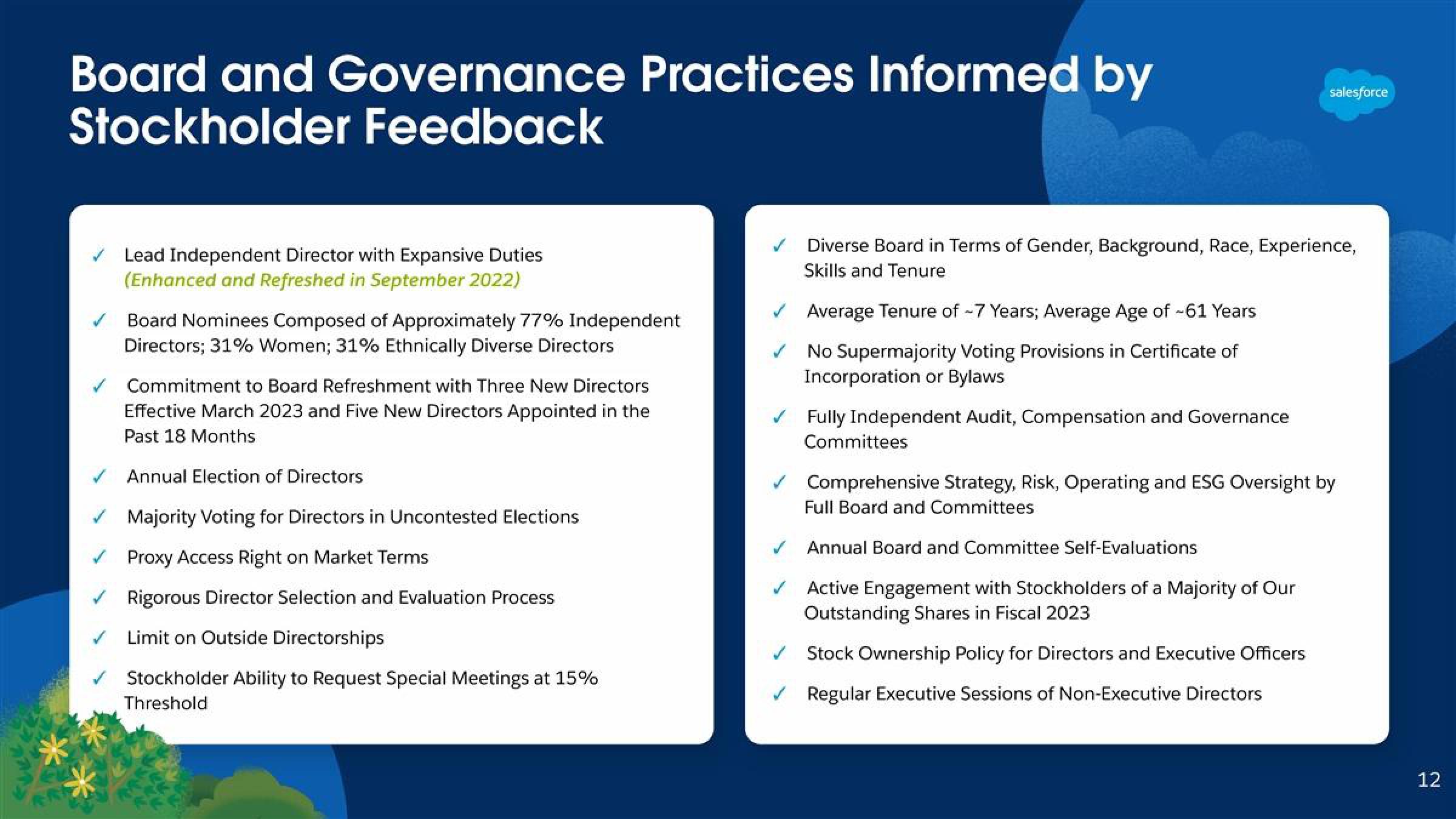 Salesforce Shareholder Engagement Presentation Deck slide image #12