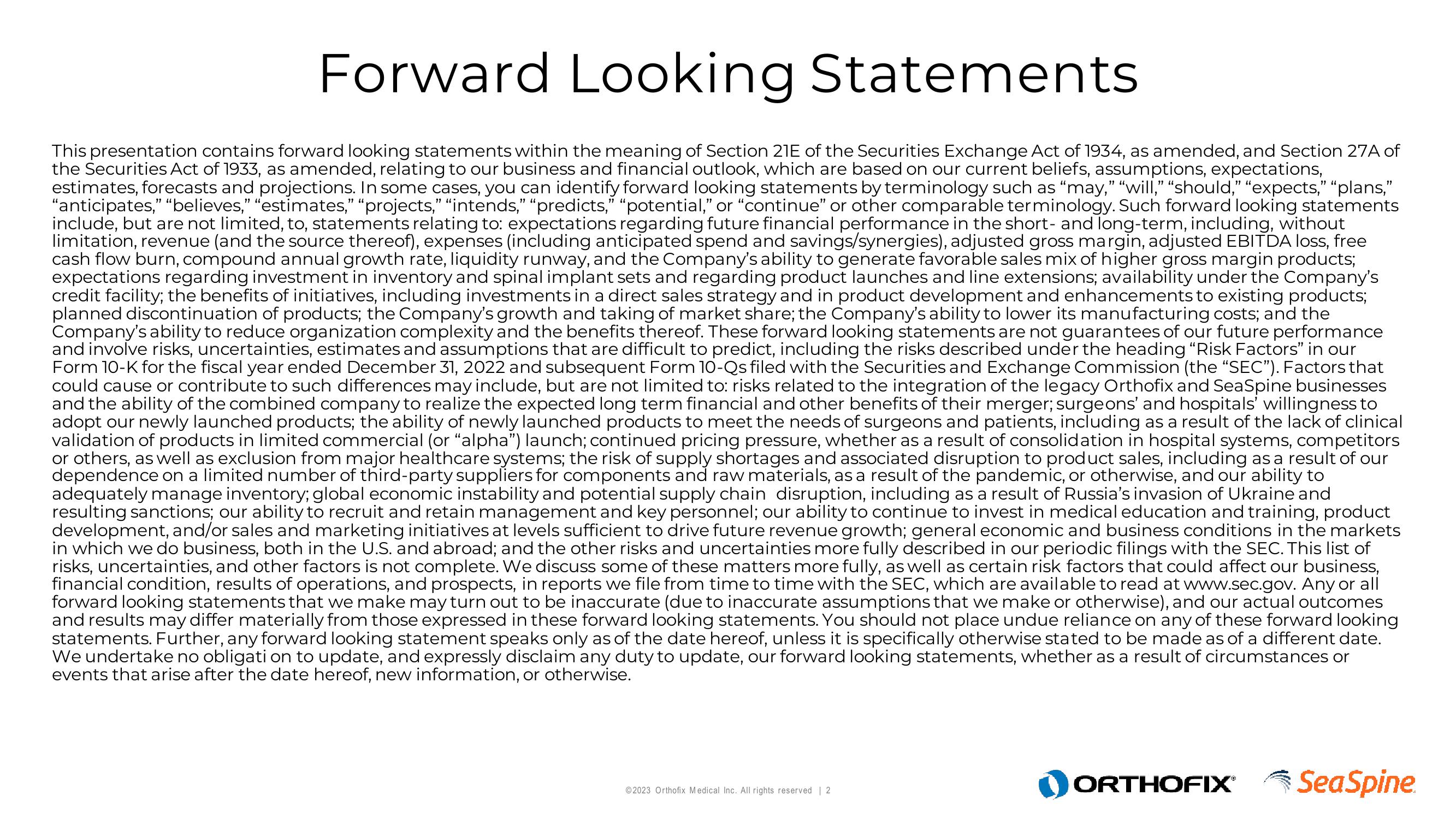 Orthofix Investor Presentation Deck slide image #2