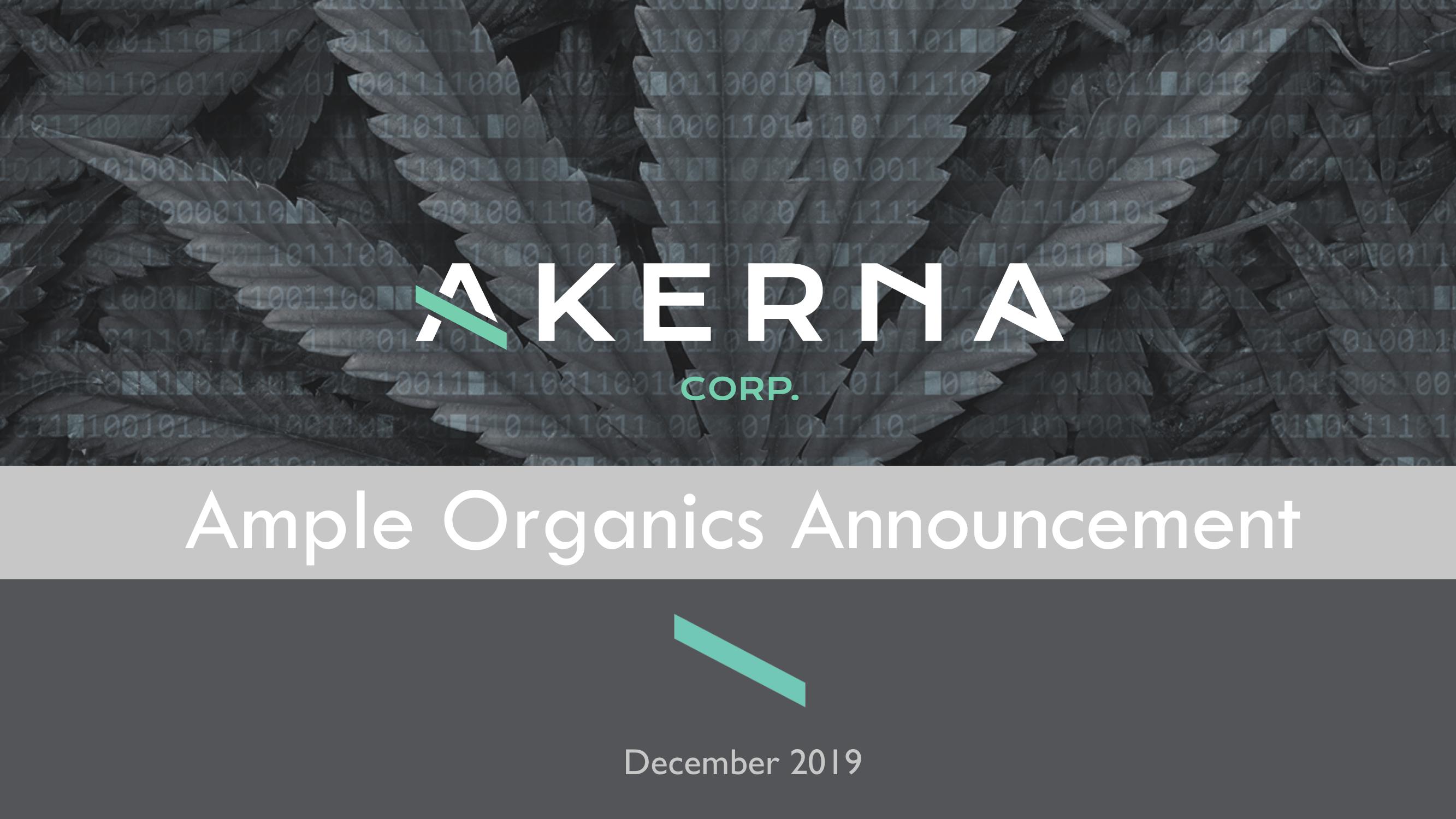 Ample Organics Announcement image