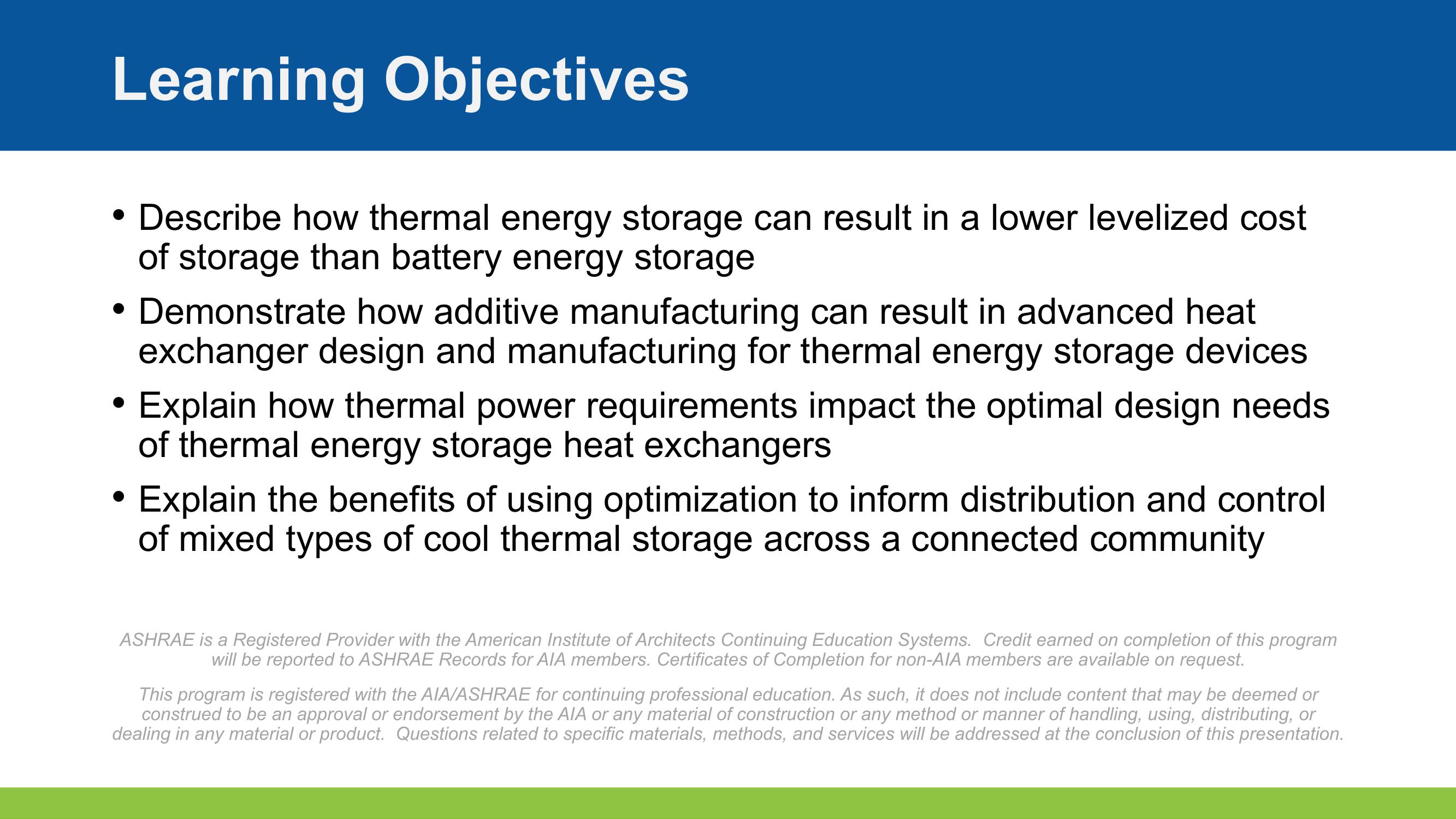 Optimizing Design and Controls for Thermal Energy Storage slide image #2