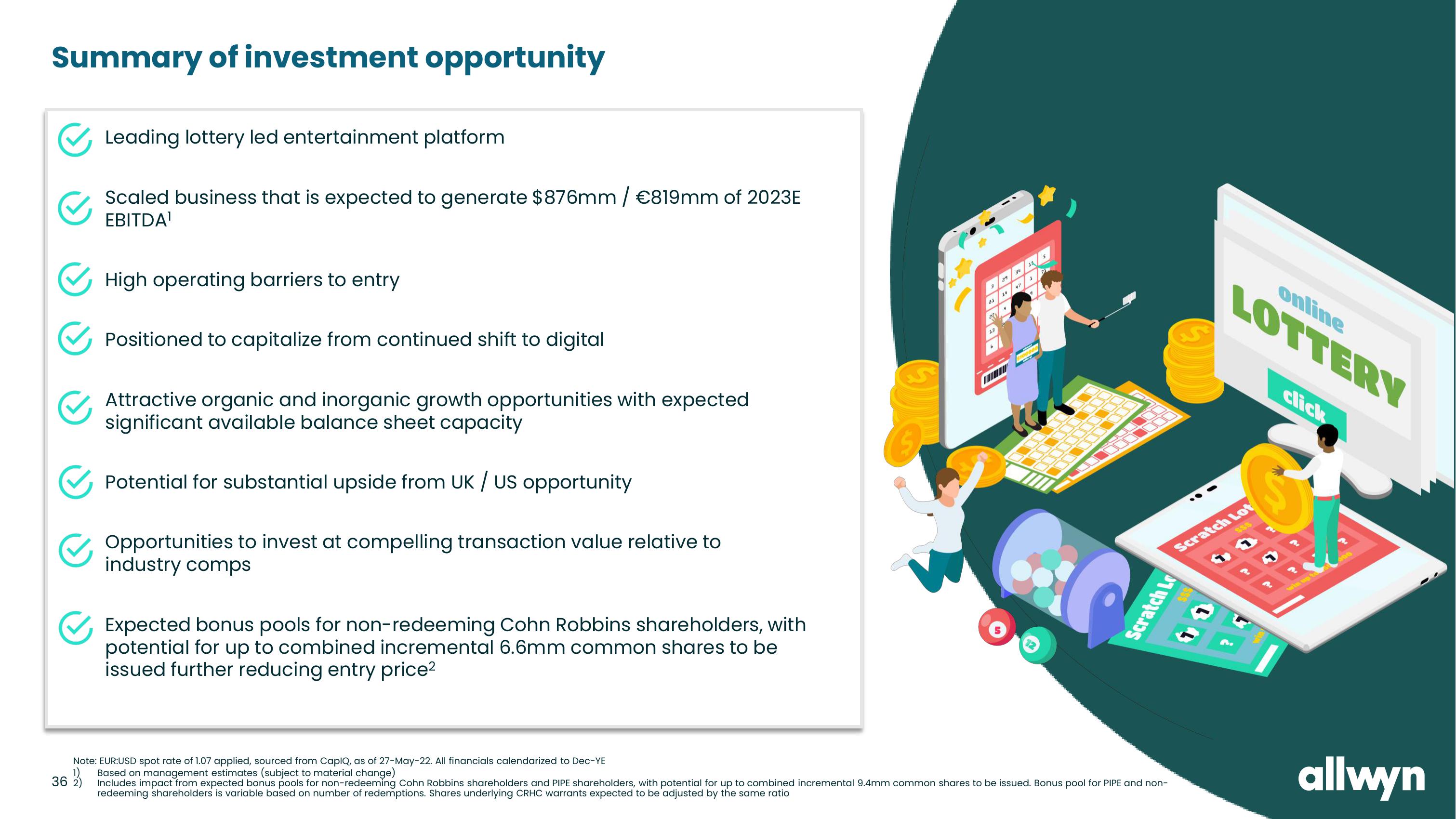 Allwyn Investor Presentation Deck slide image #36