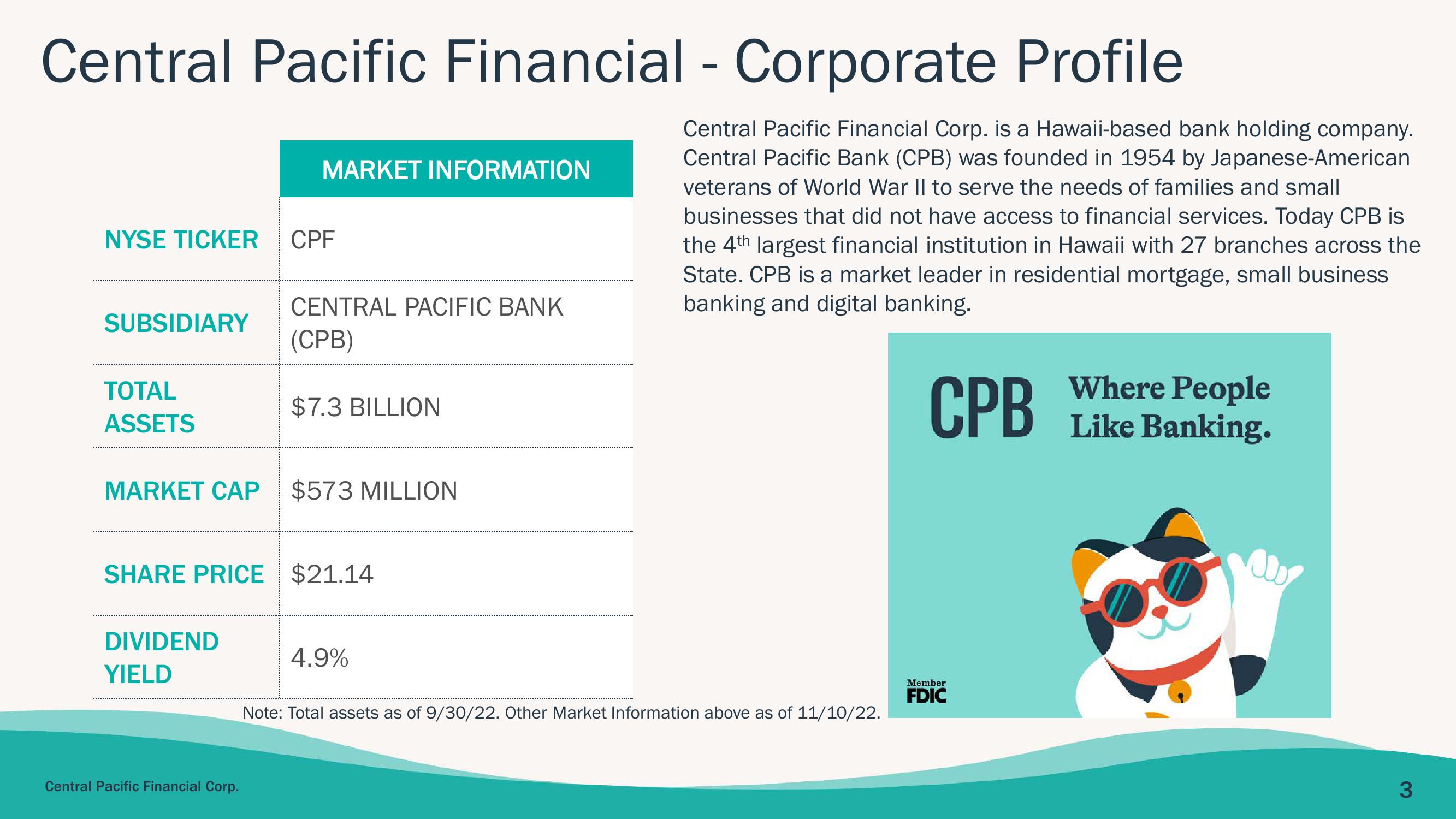 Central Pacific Financial Investor Presentation Deck slide image #3