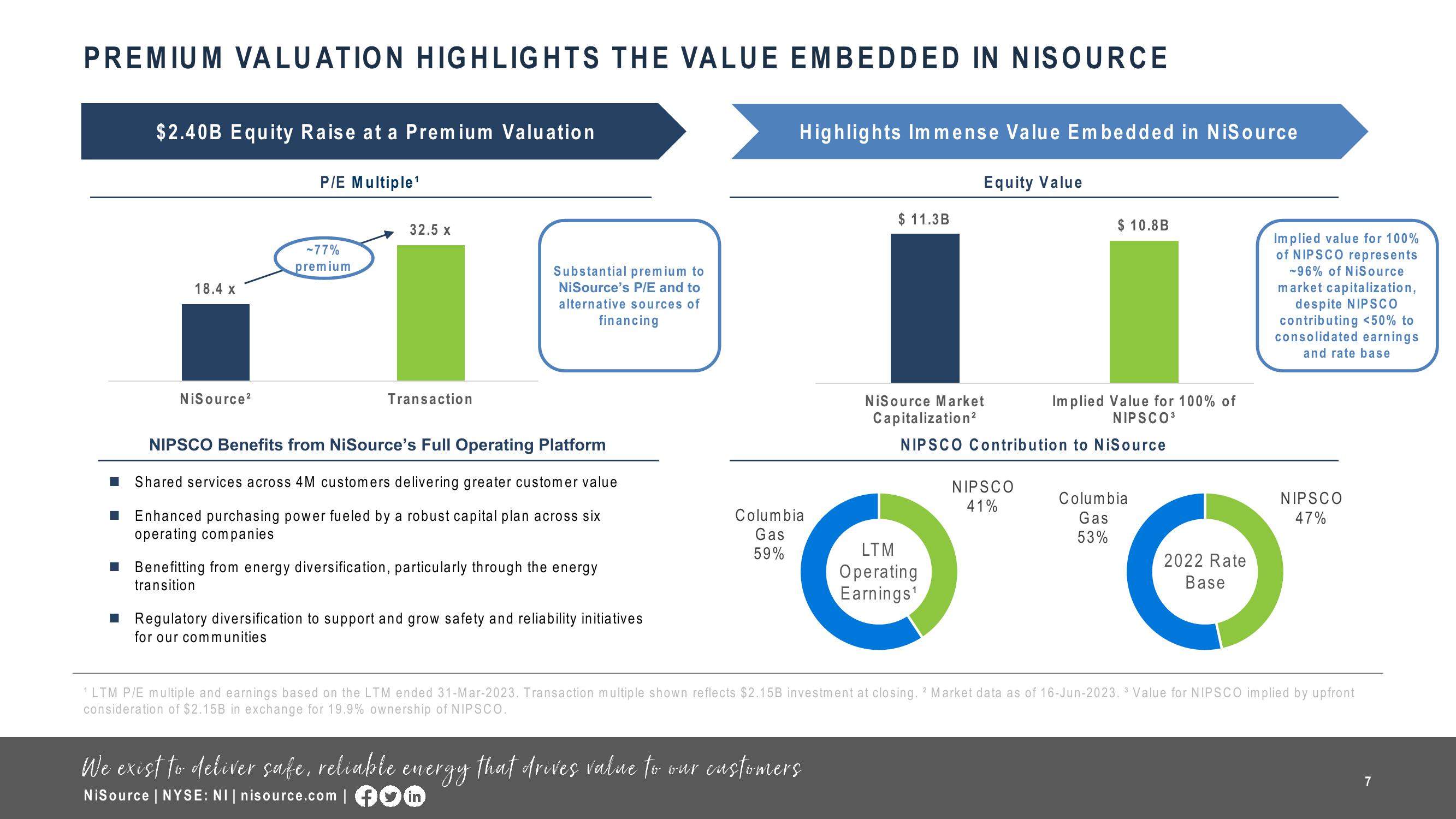 Sale of a 19.9% Ownership Interest in NIPSCO slide image #7