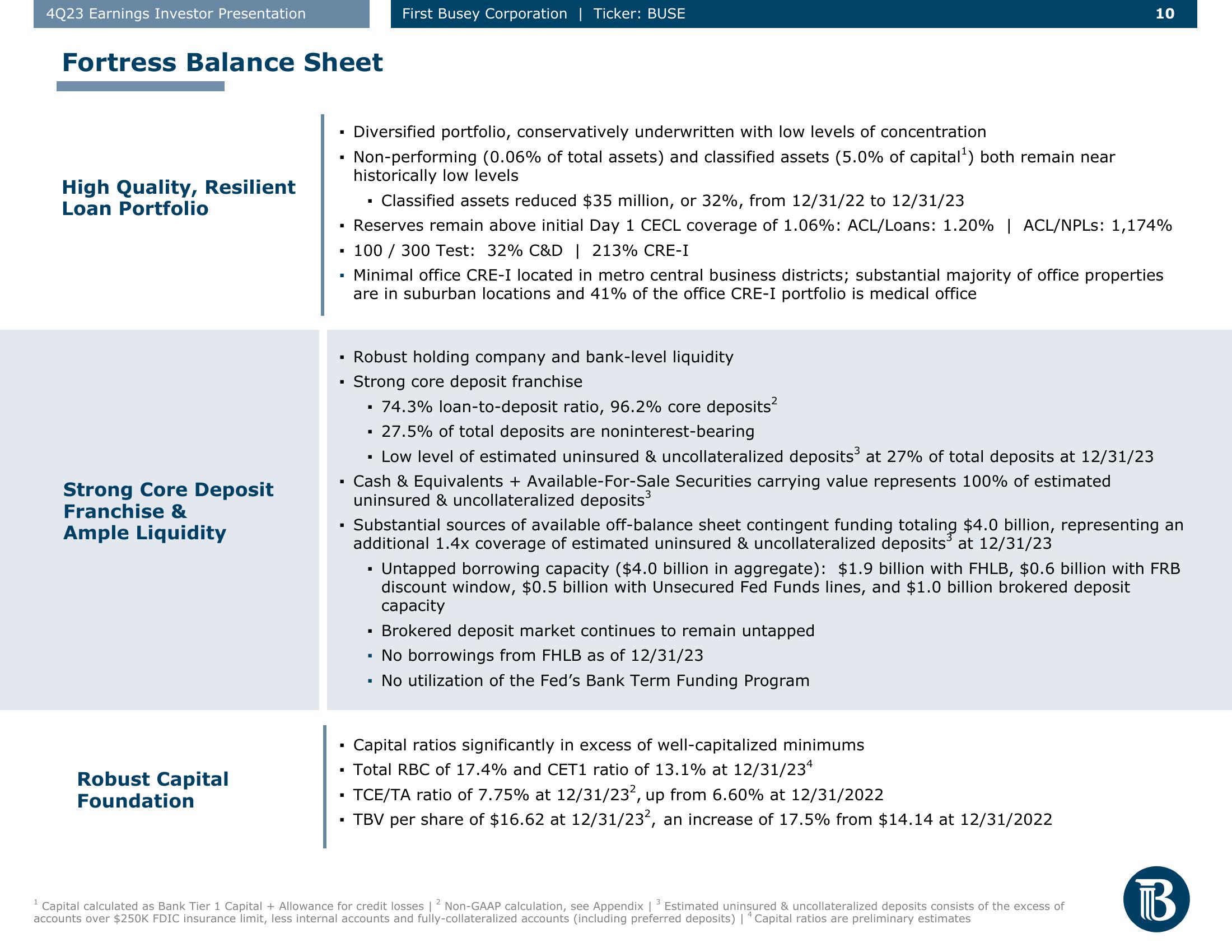 First Busey Results Presentation Deck slide image #10