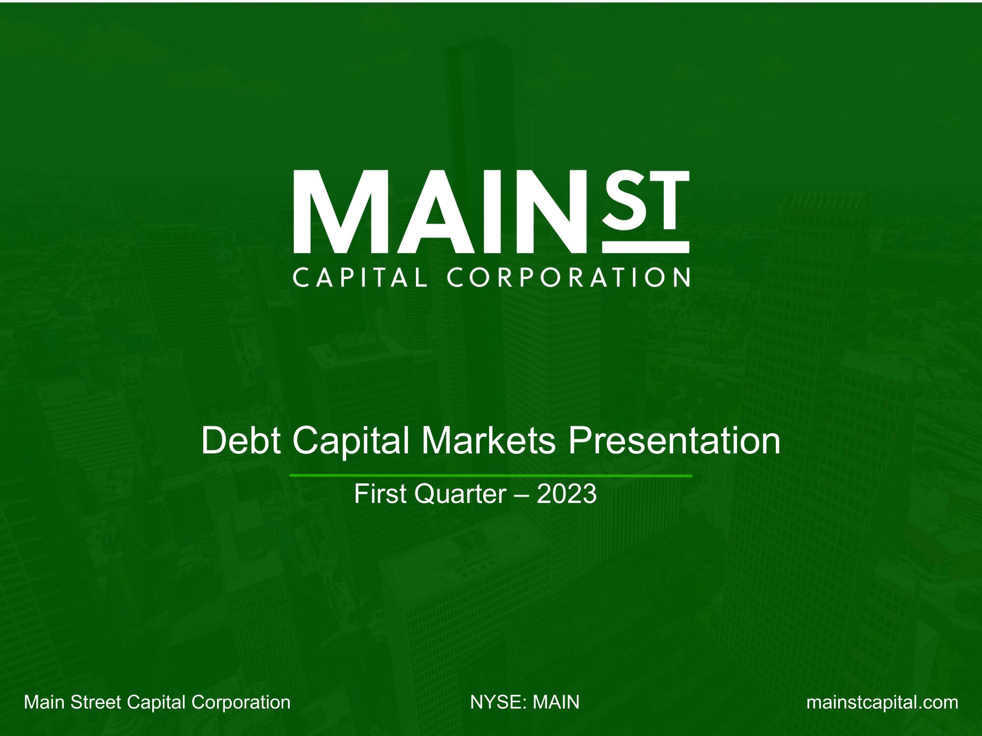 Main Street Capital Fixed Income Presentation Deck image